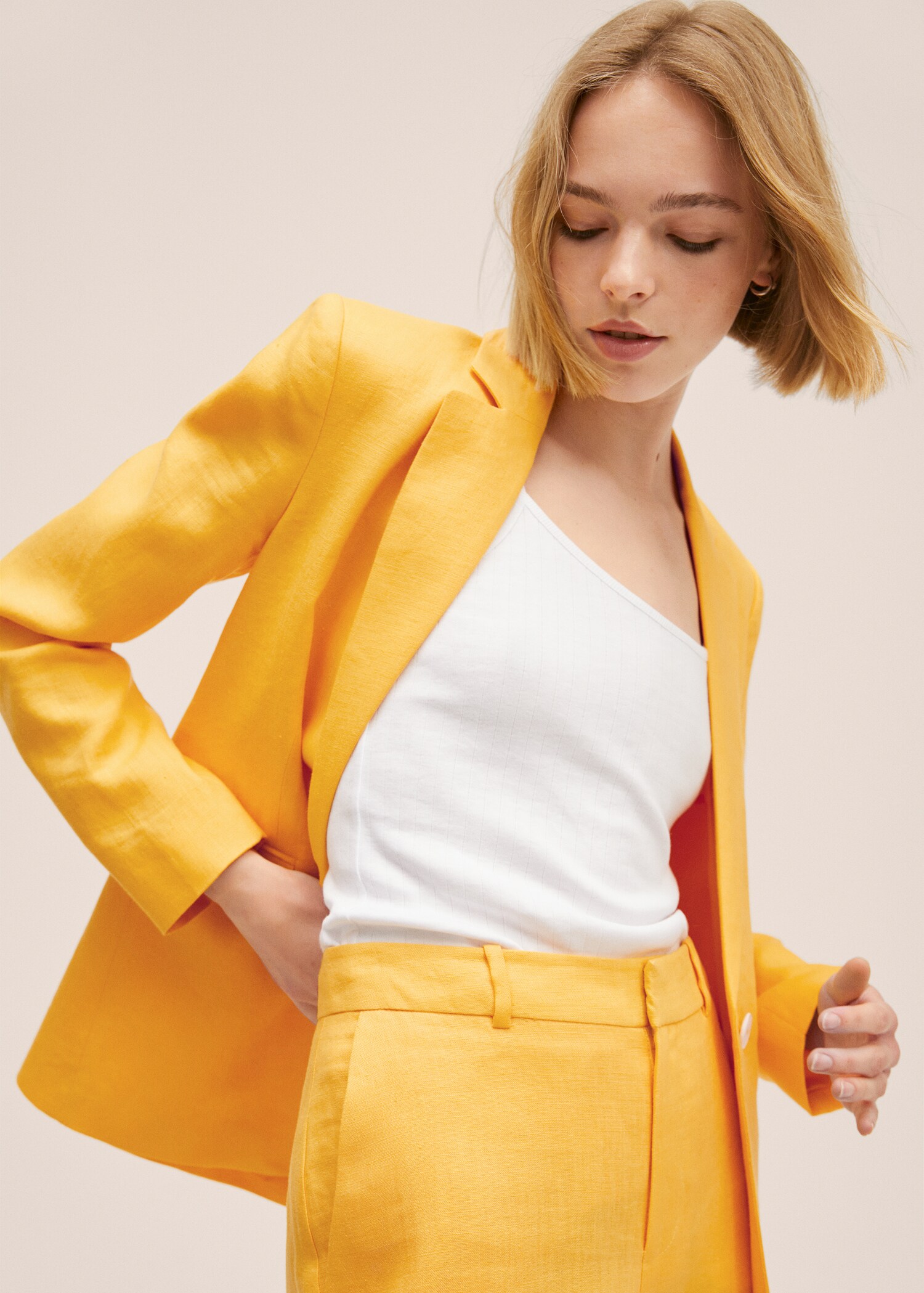 Blazer suit 100% linen - Details of the article 2