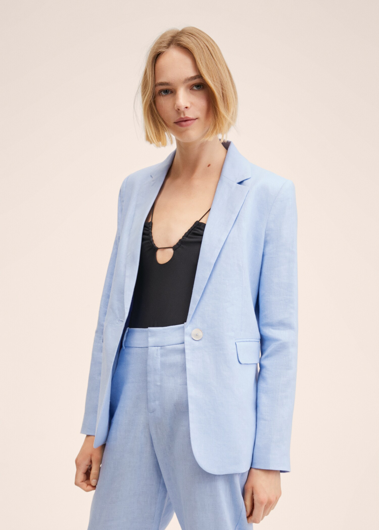 Blazer suit 100% linen - Medium plane