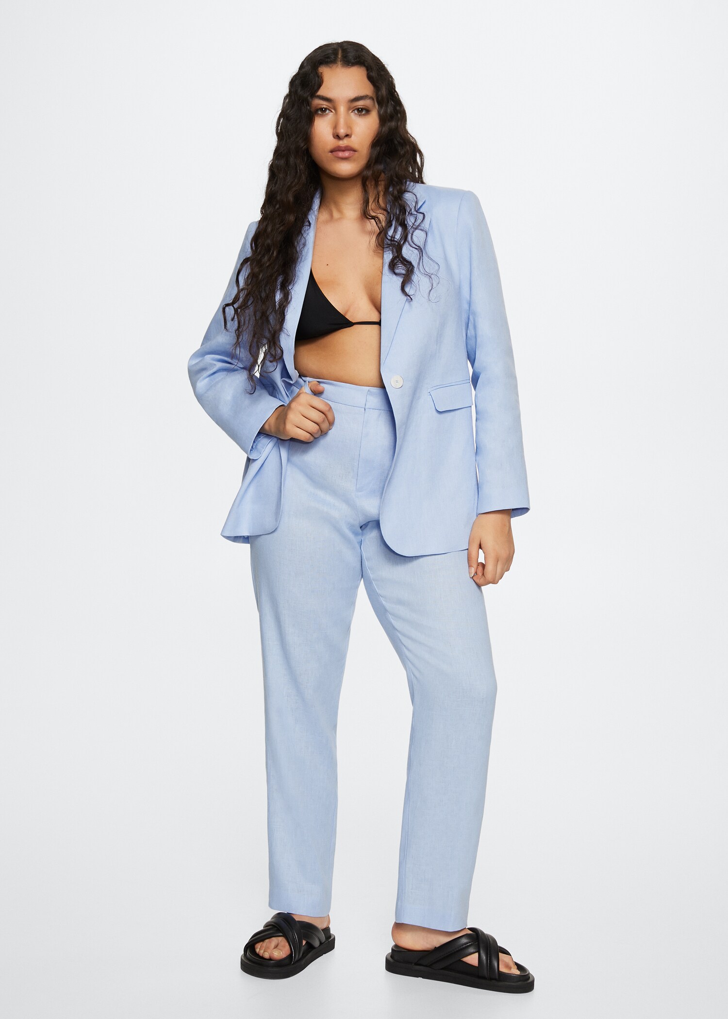 Blazer suit 100% linen - Details of the article 3