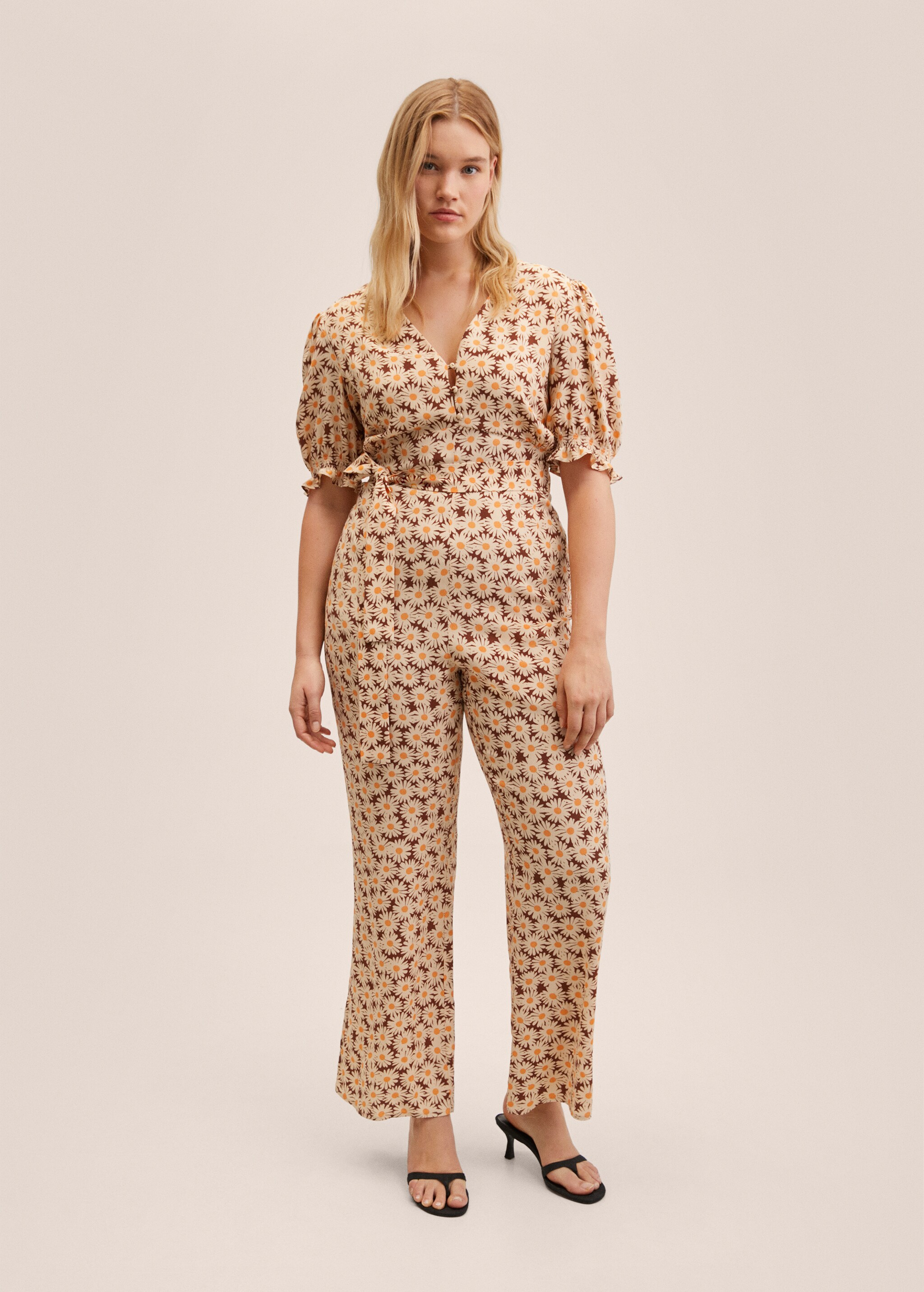 Printed puff sleeve jumpsuit - Details of the article 3