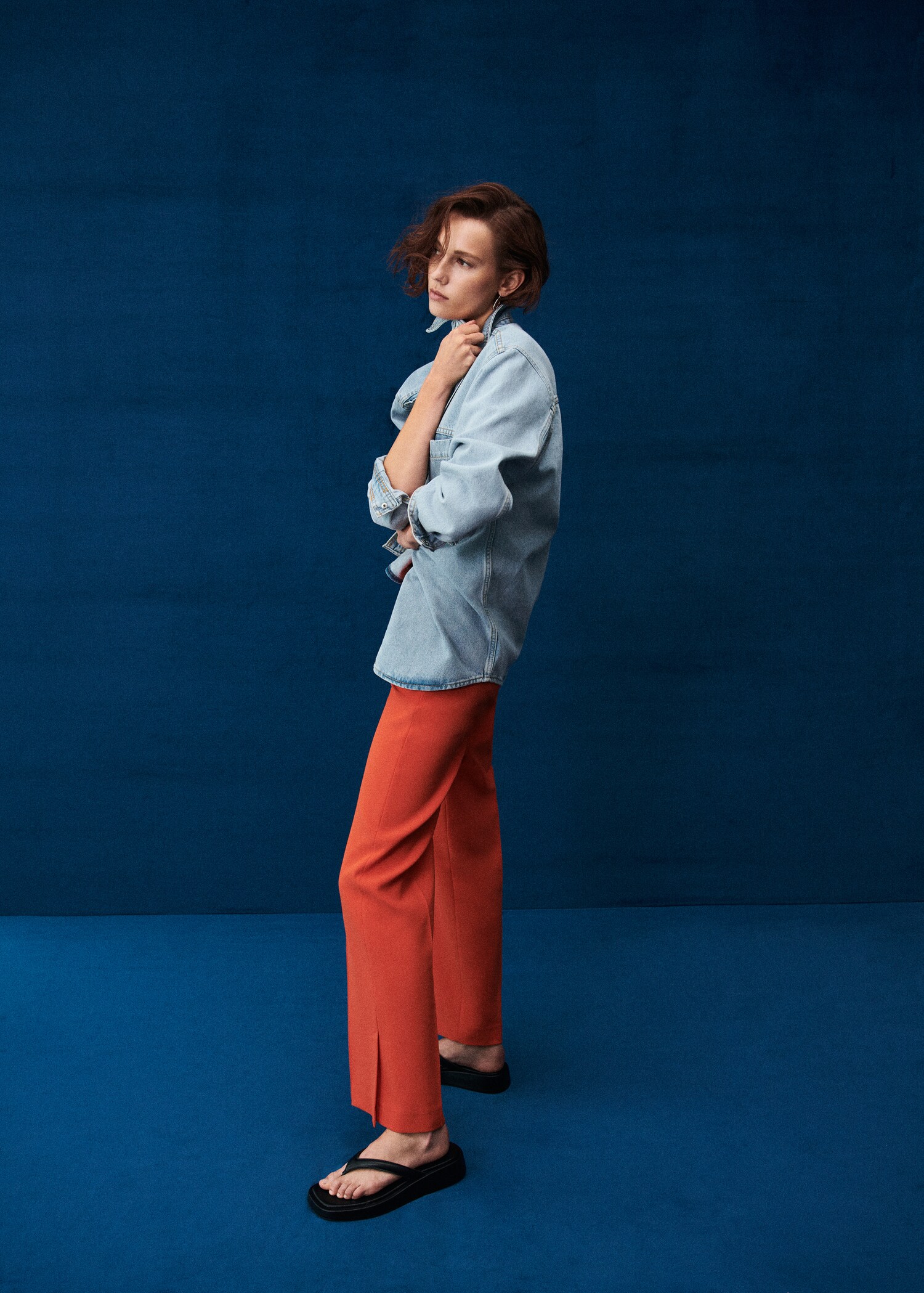 Džínová svrchní košile oversize - Detail zboží 7