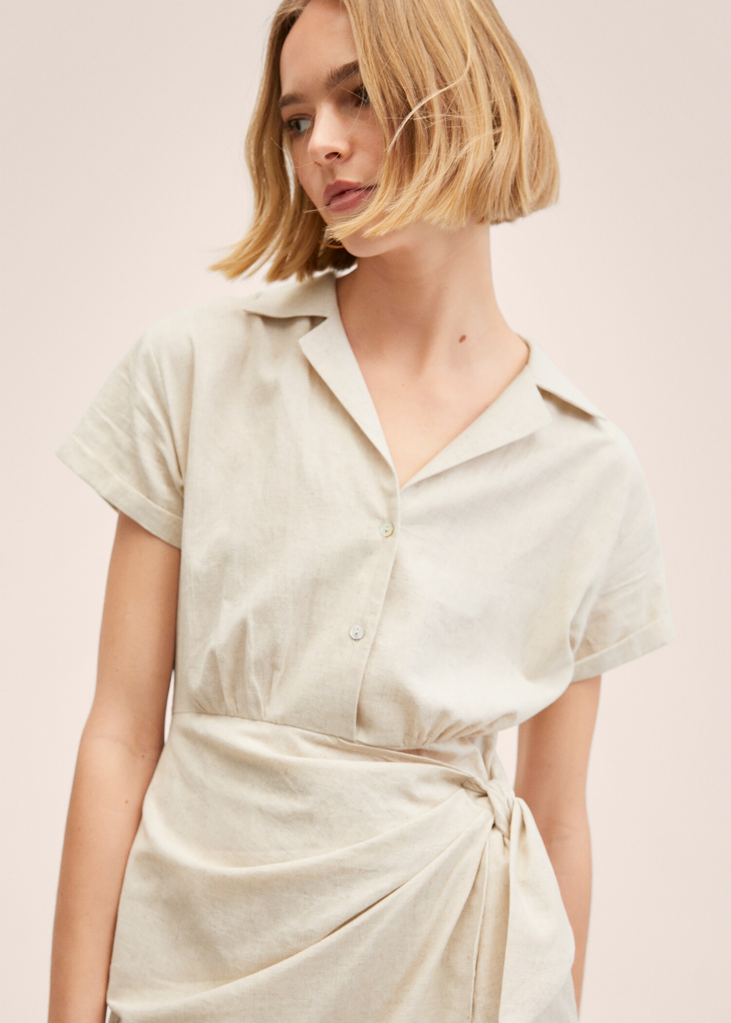 Linen-cotton dress - Details of the article 1