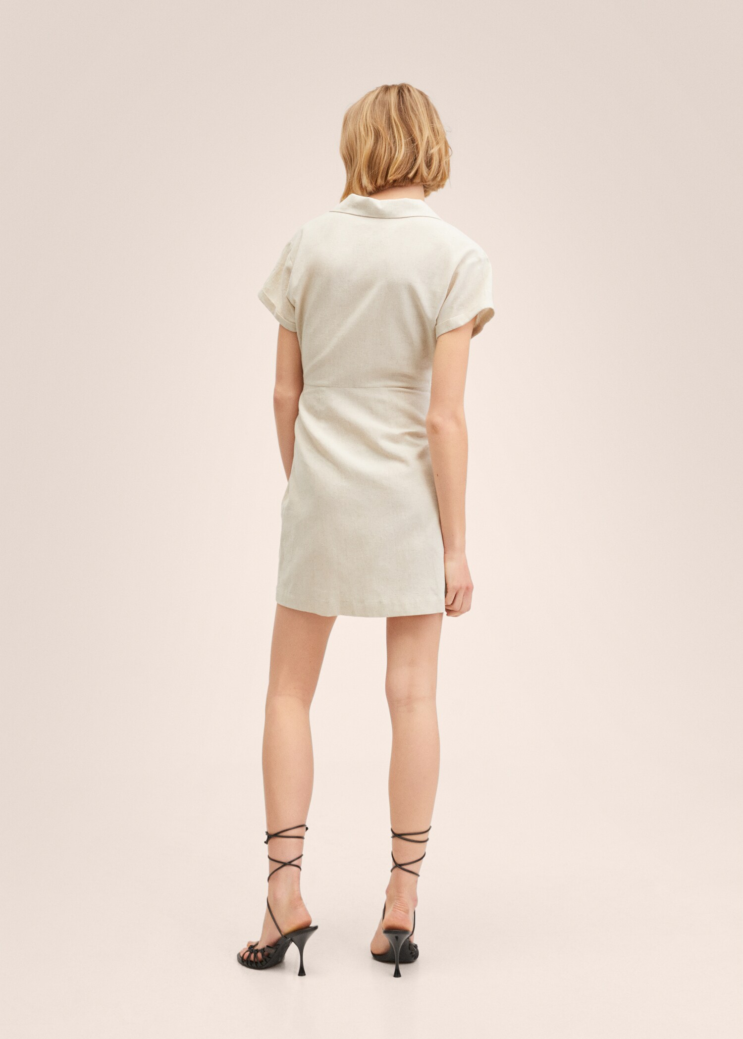 Linen-cotton dress - Reverse of the article
