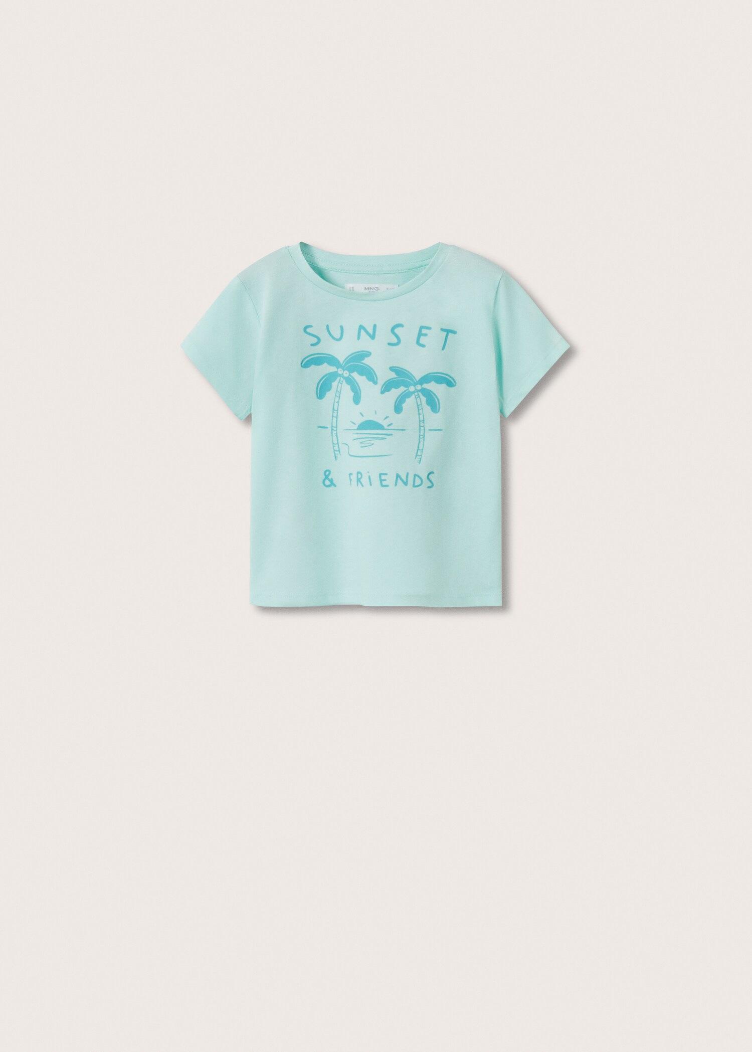Tryckt bomull-blandning t-shirt - Artikel utan modell