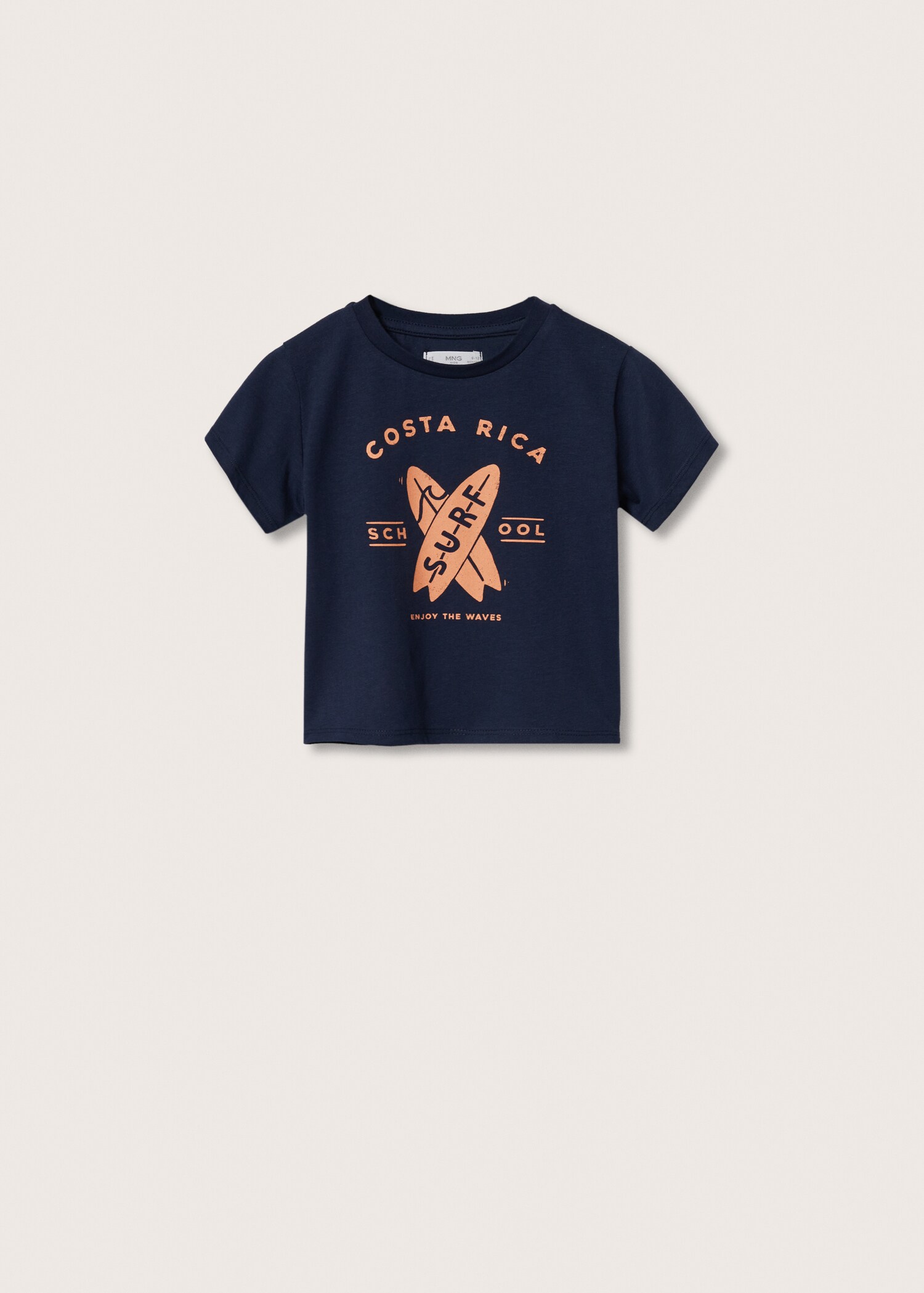 Tryckt bomull-blandning t-shirt - Artikel utan modell
