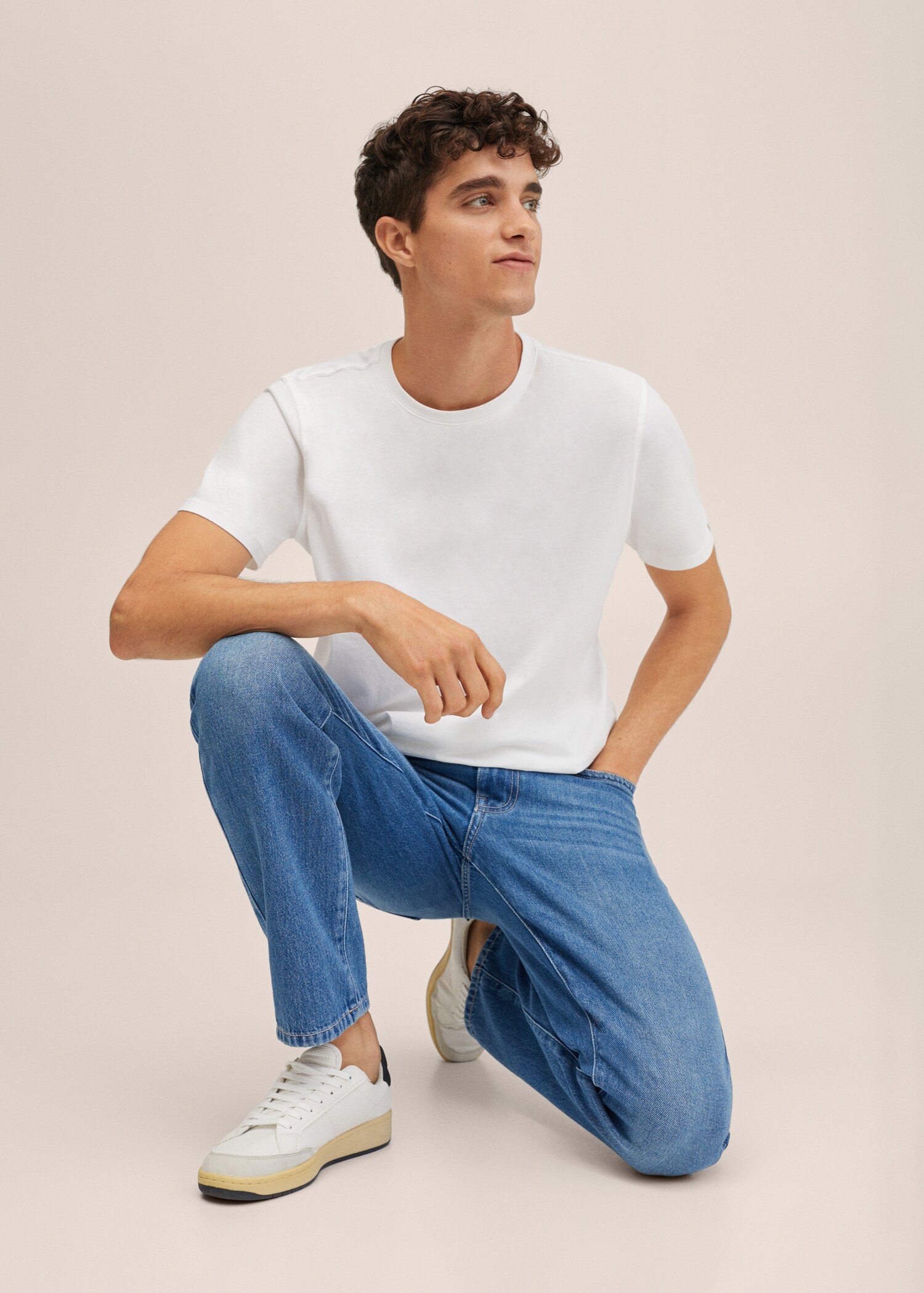 Essential cotton-blend T-shirt - Medium plane