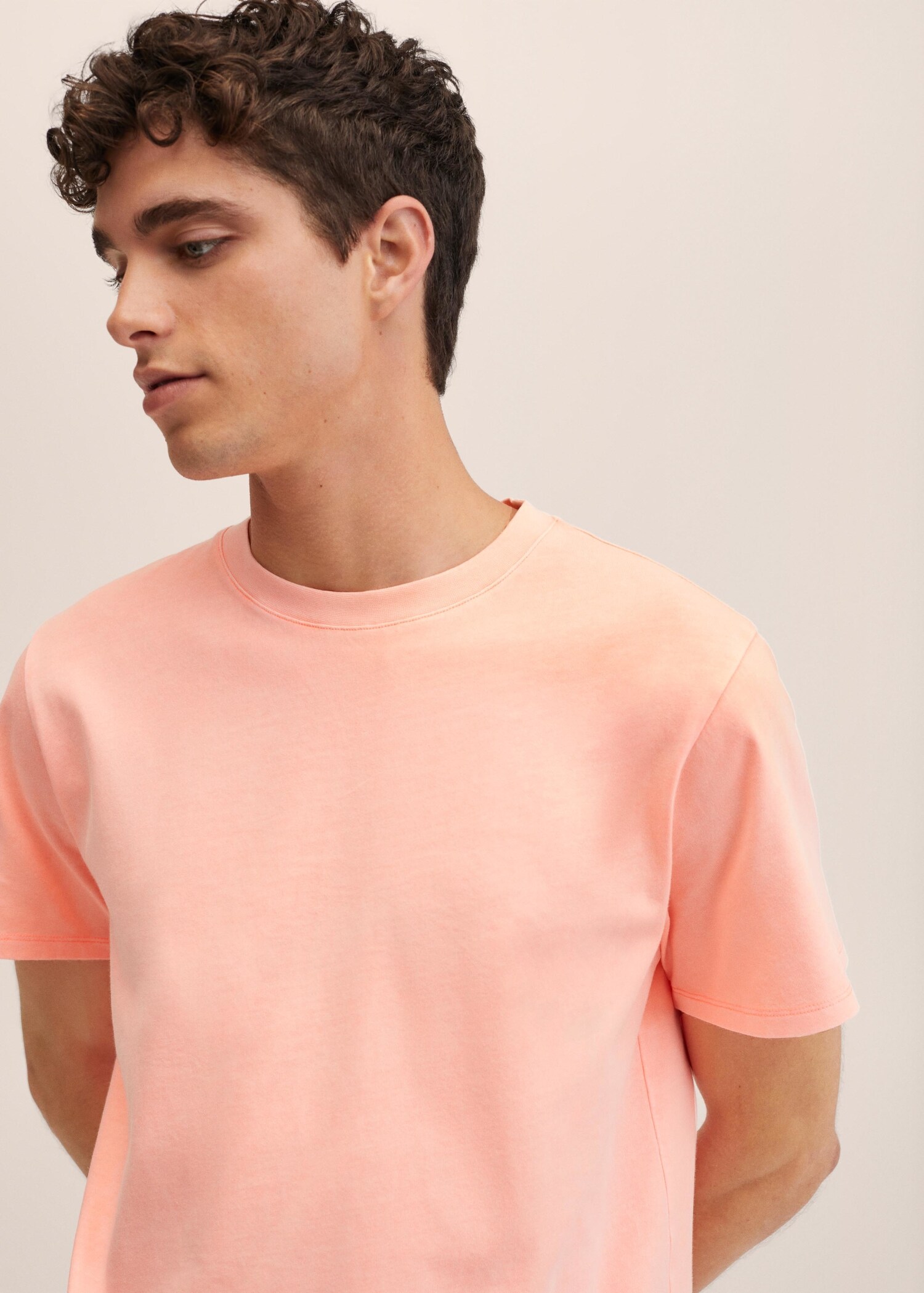 Essential cotton-blend T-shirt - Medium plane