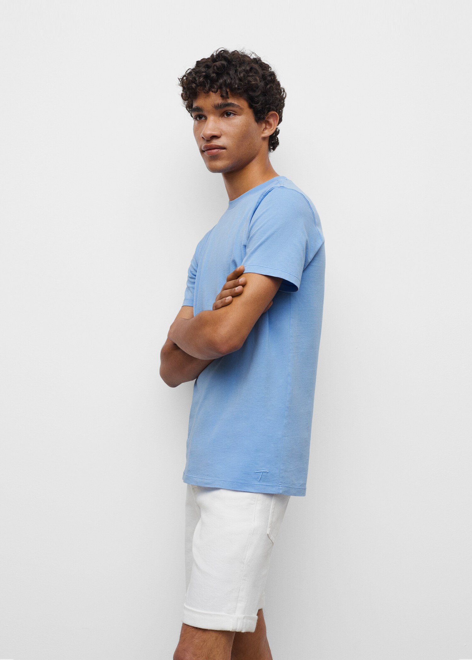 Essential cotton-blend T-shirt - Medium plane