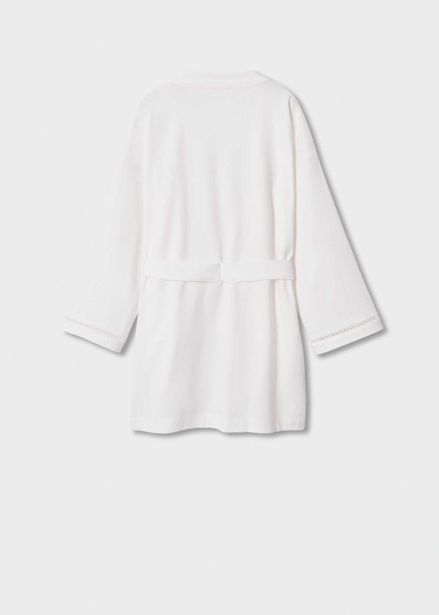 Robe de chambre coton détails ajourés - Verso de l’article