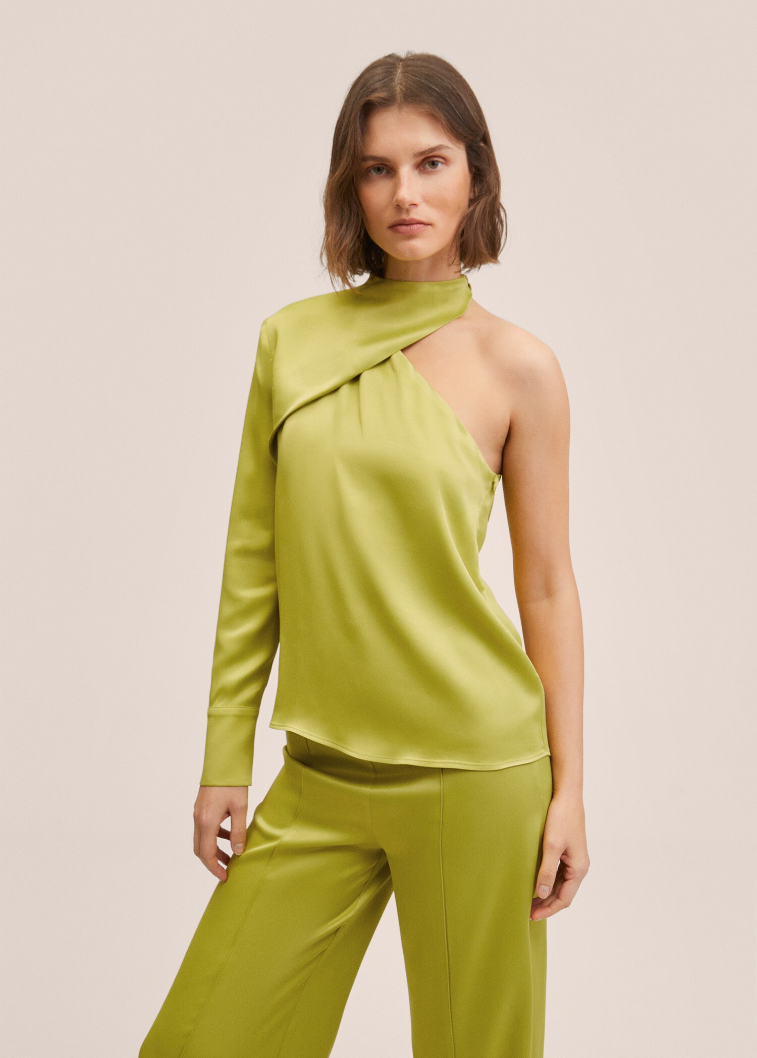 Satin palazzo trousers - Details of the article 1