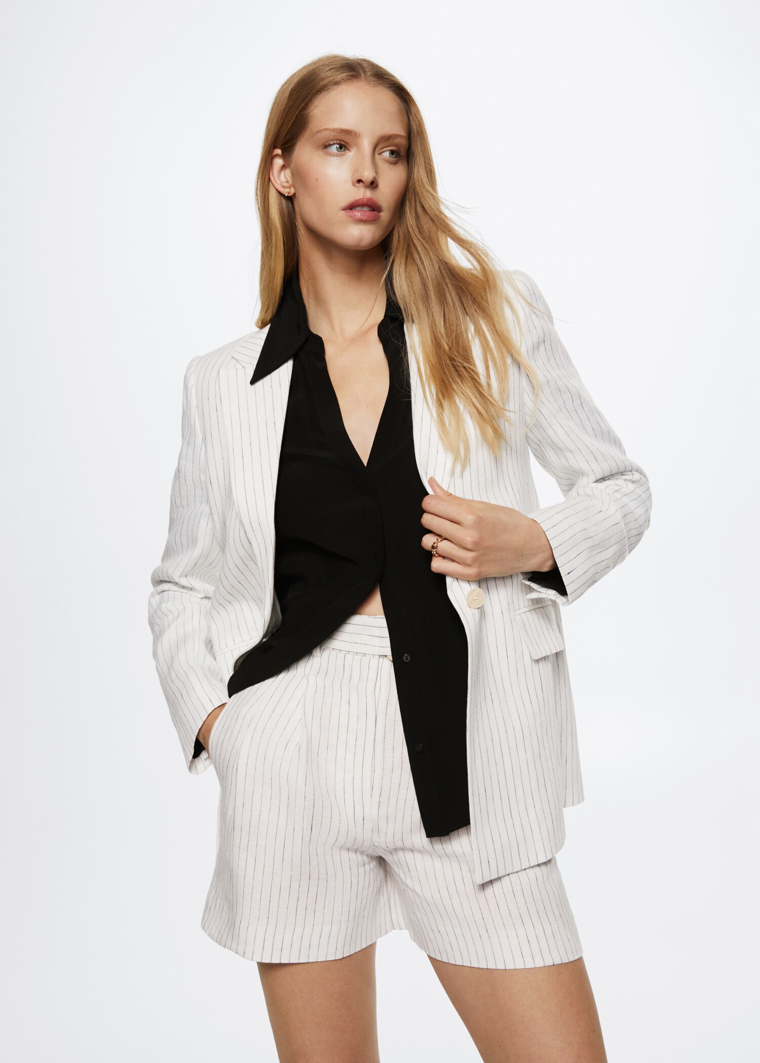 Linen suit shorts - Details of the article 1