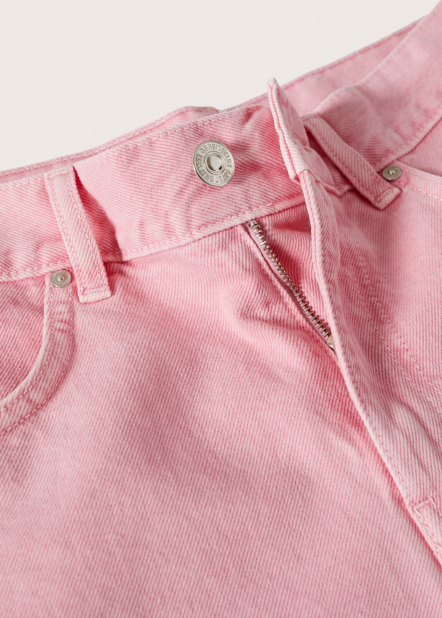 Straight denim shorts - Details of the article 8