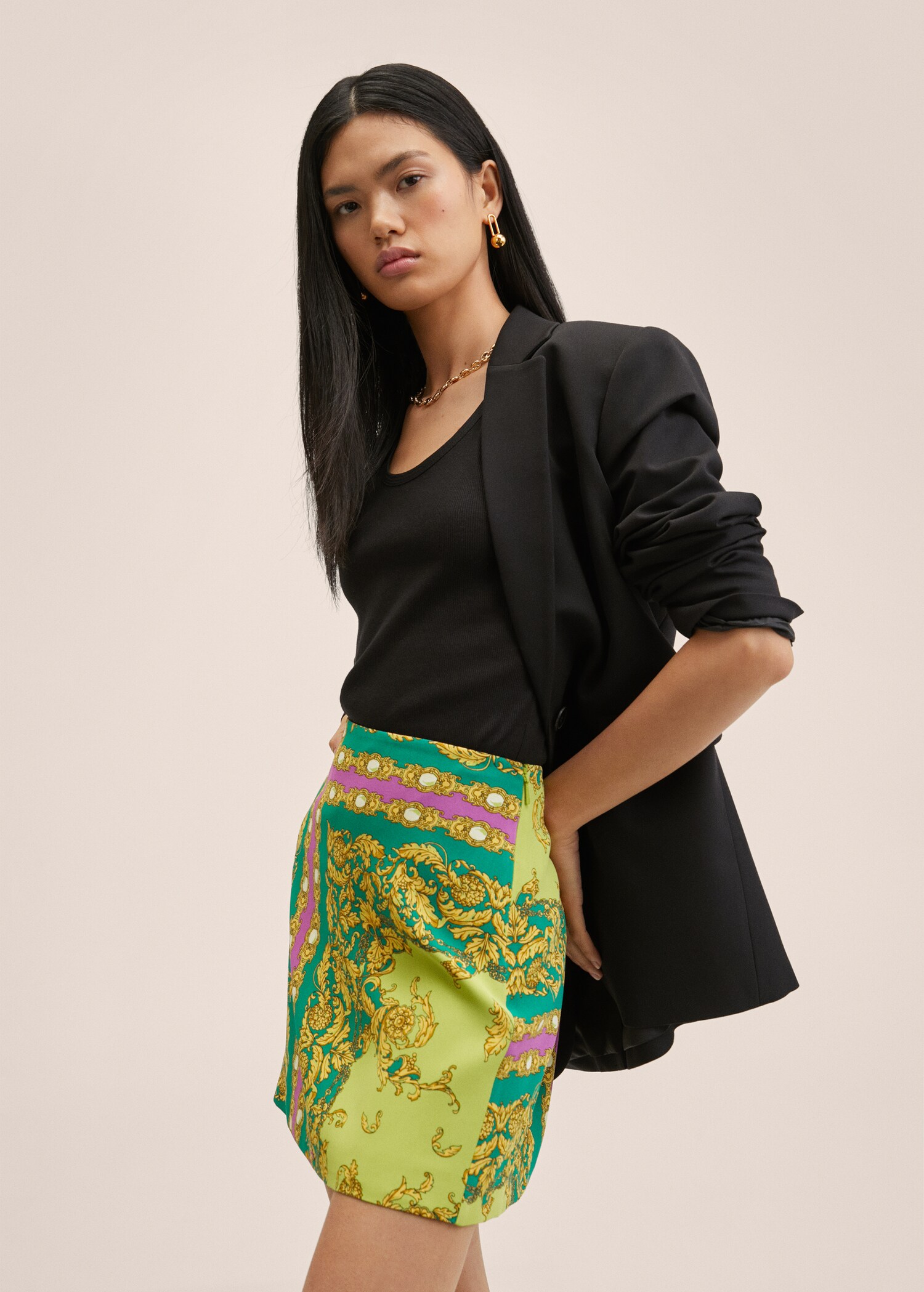 Baroque print skirt - Details of the article 2