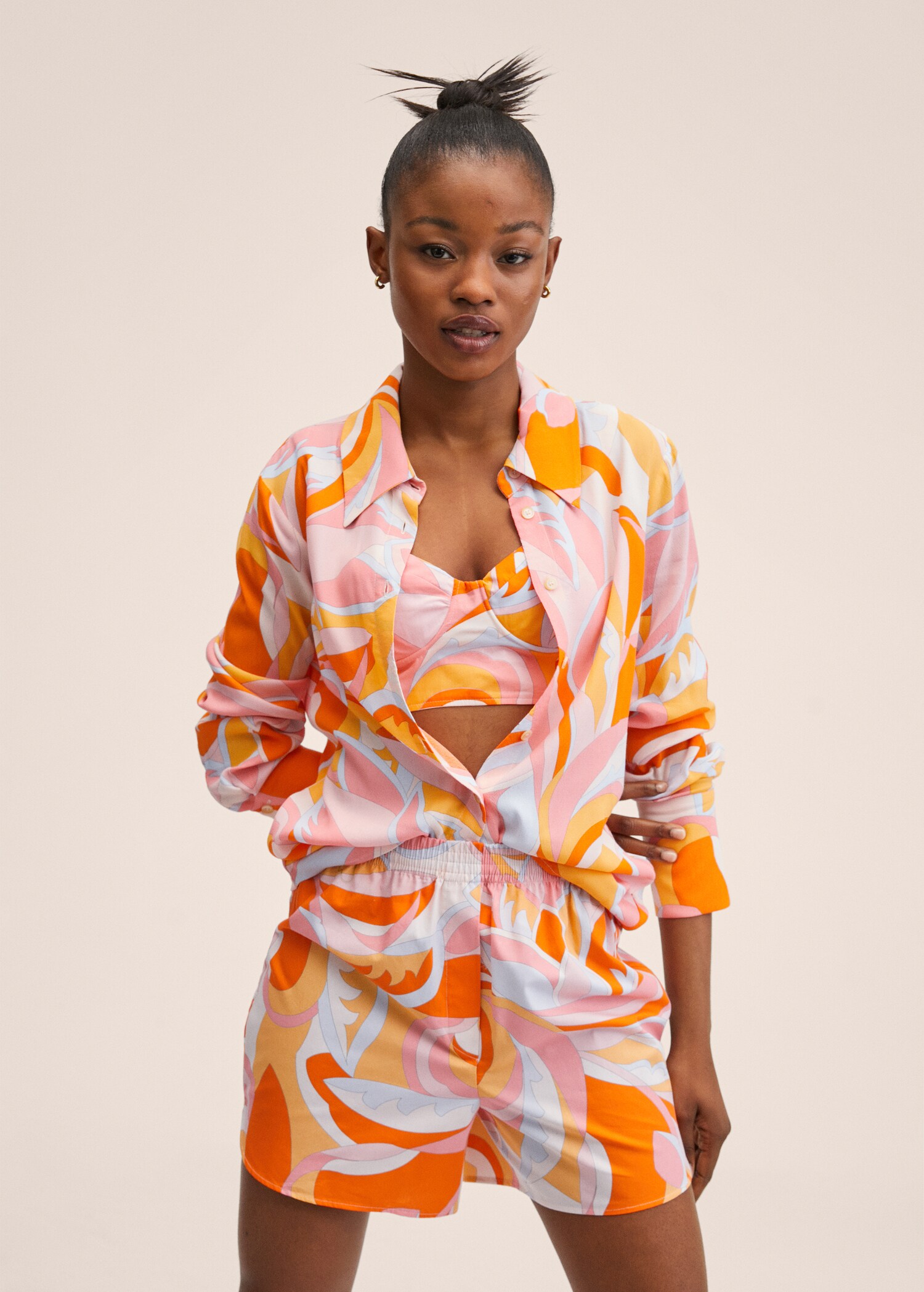 Printed flowy shirt - Medium plane