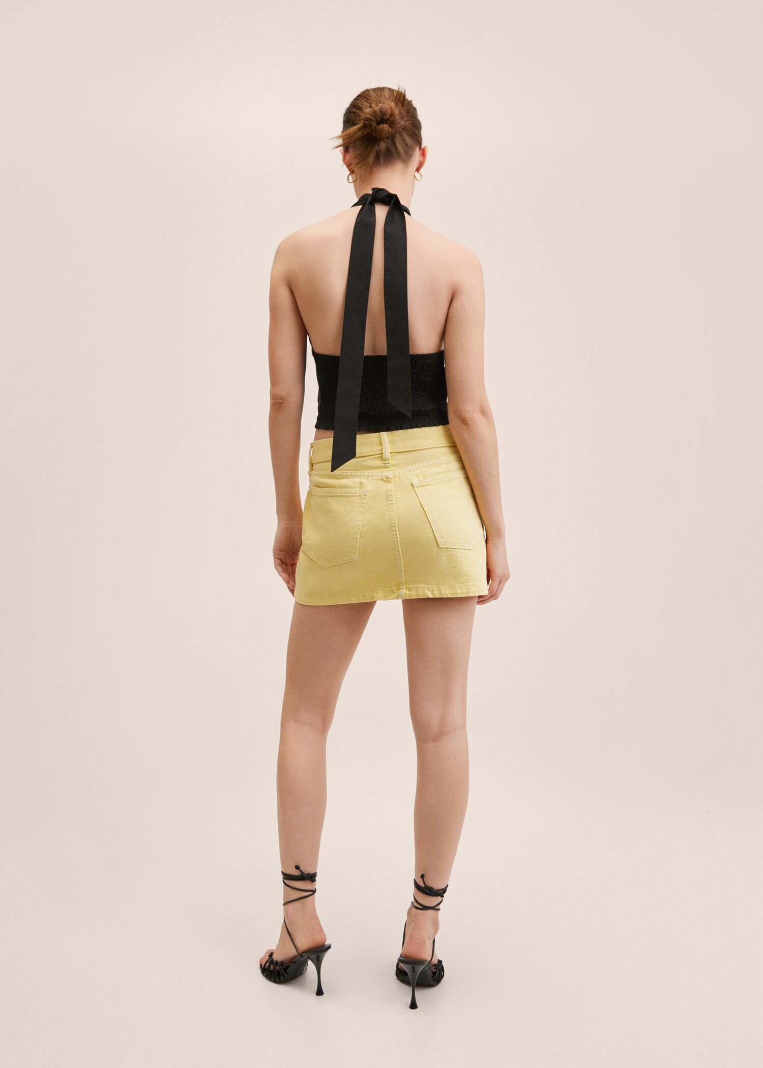 Denim miniskirt - Reverse of the article