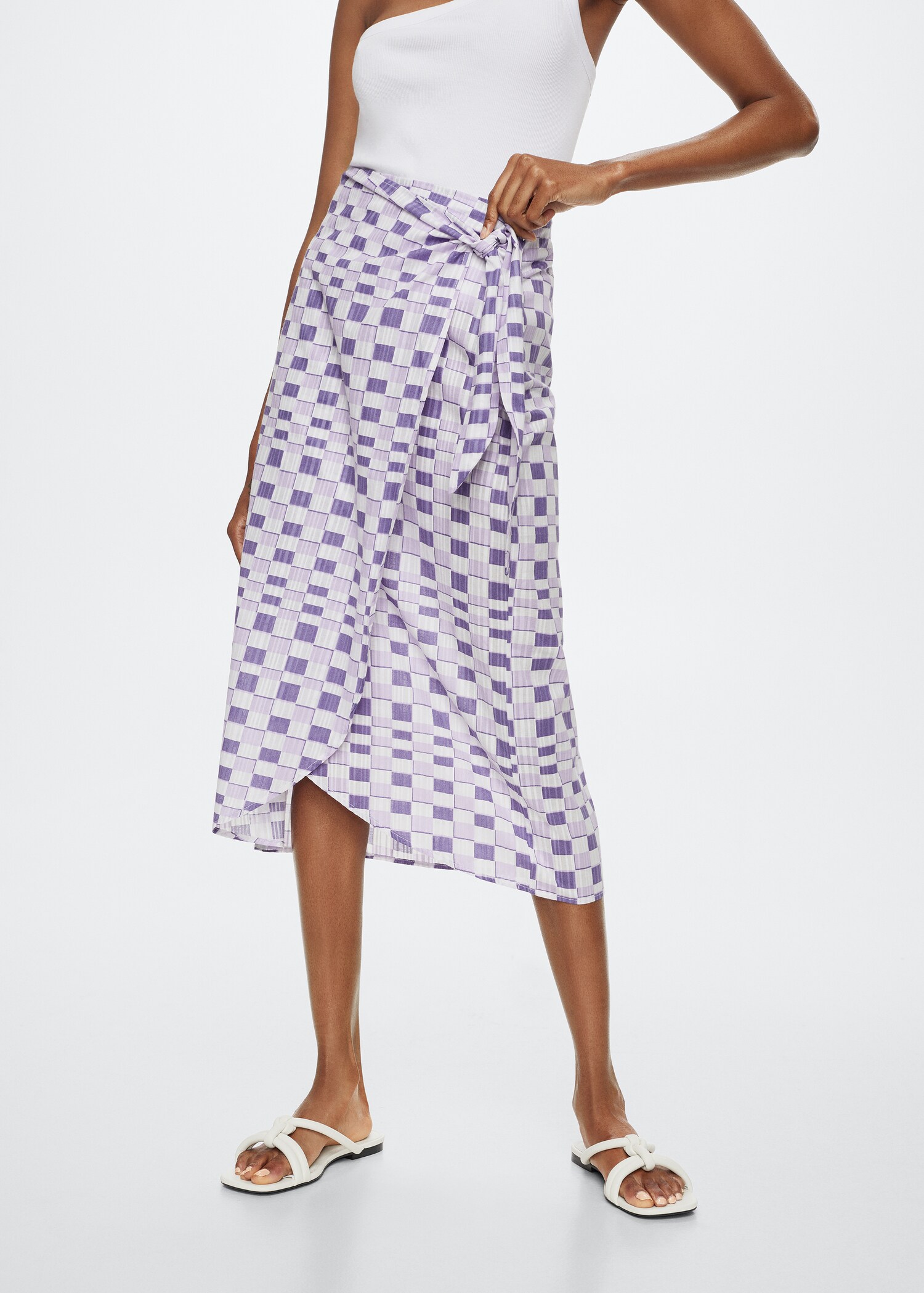 Geometric print skirt - Medium plane