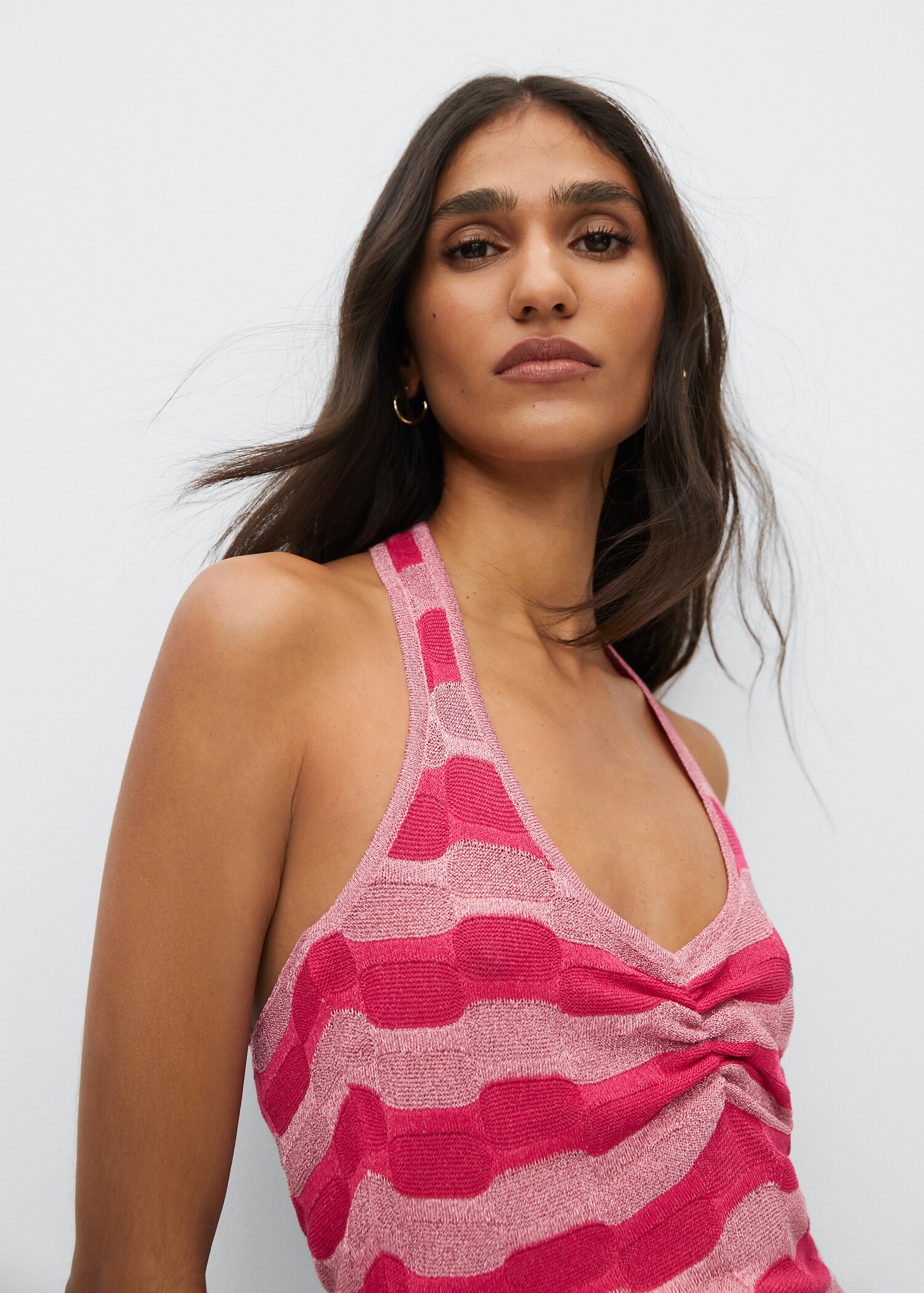 Open back knitted top - Details of the article 1
