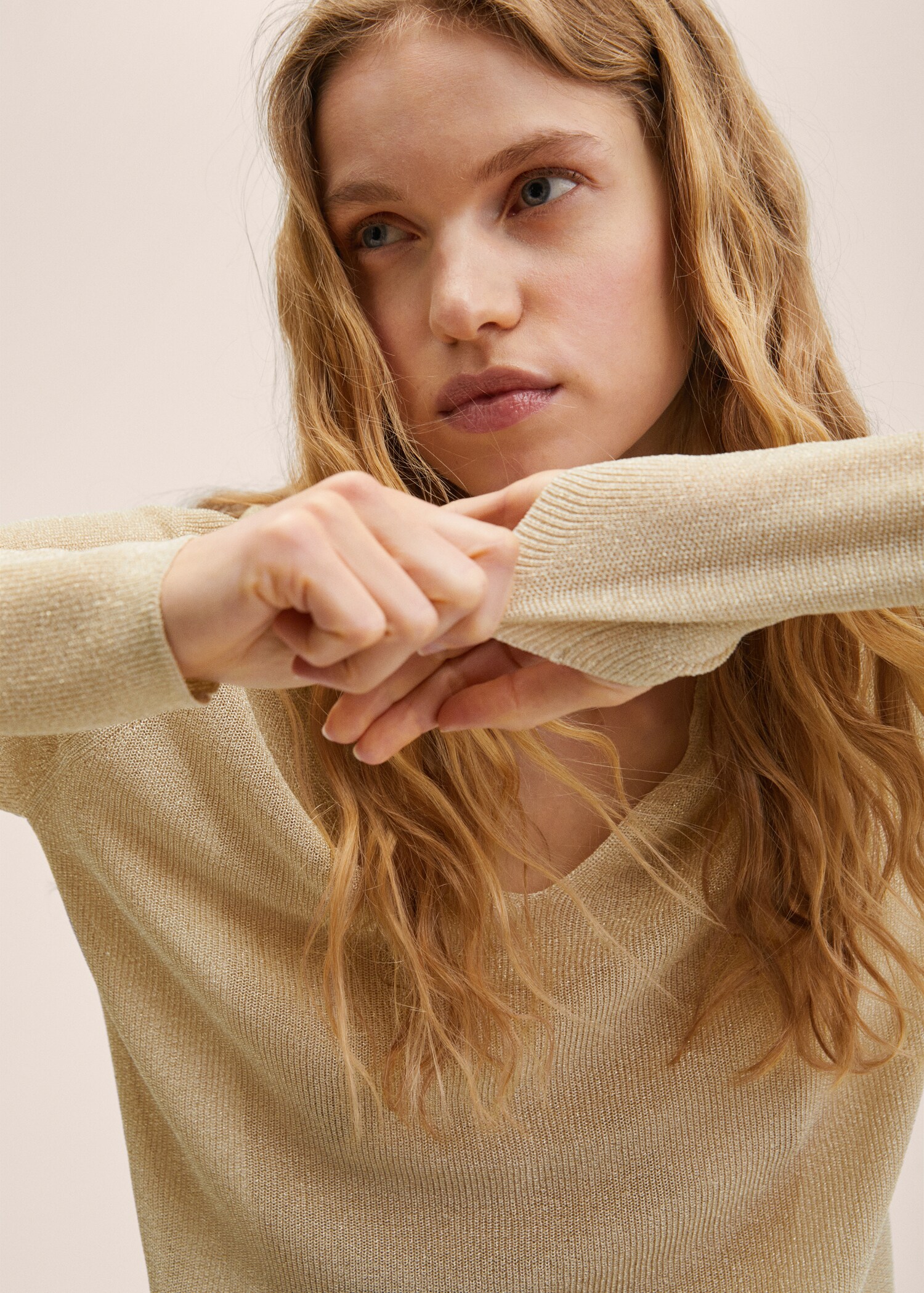 Strickpullover aus Lurexgewebe - Detail des Artikels 1