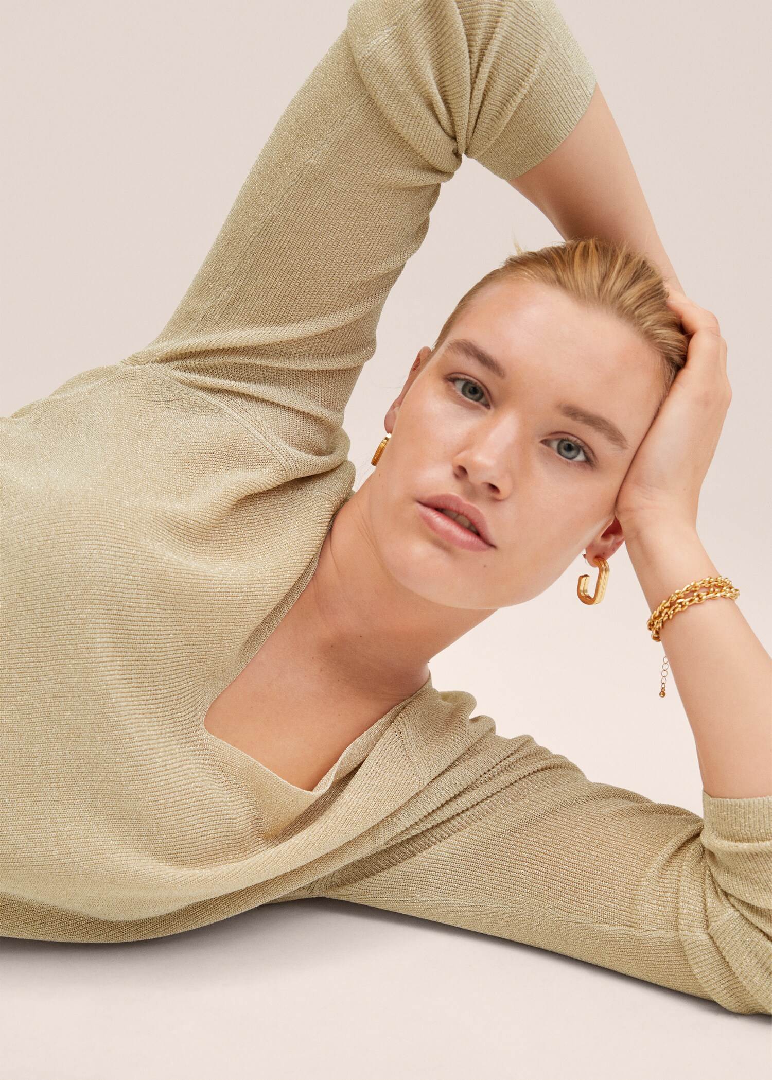 Strickpullover aus Lurexgewebe - Detail des Artikels 4