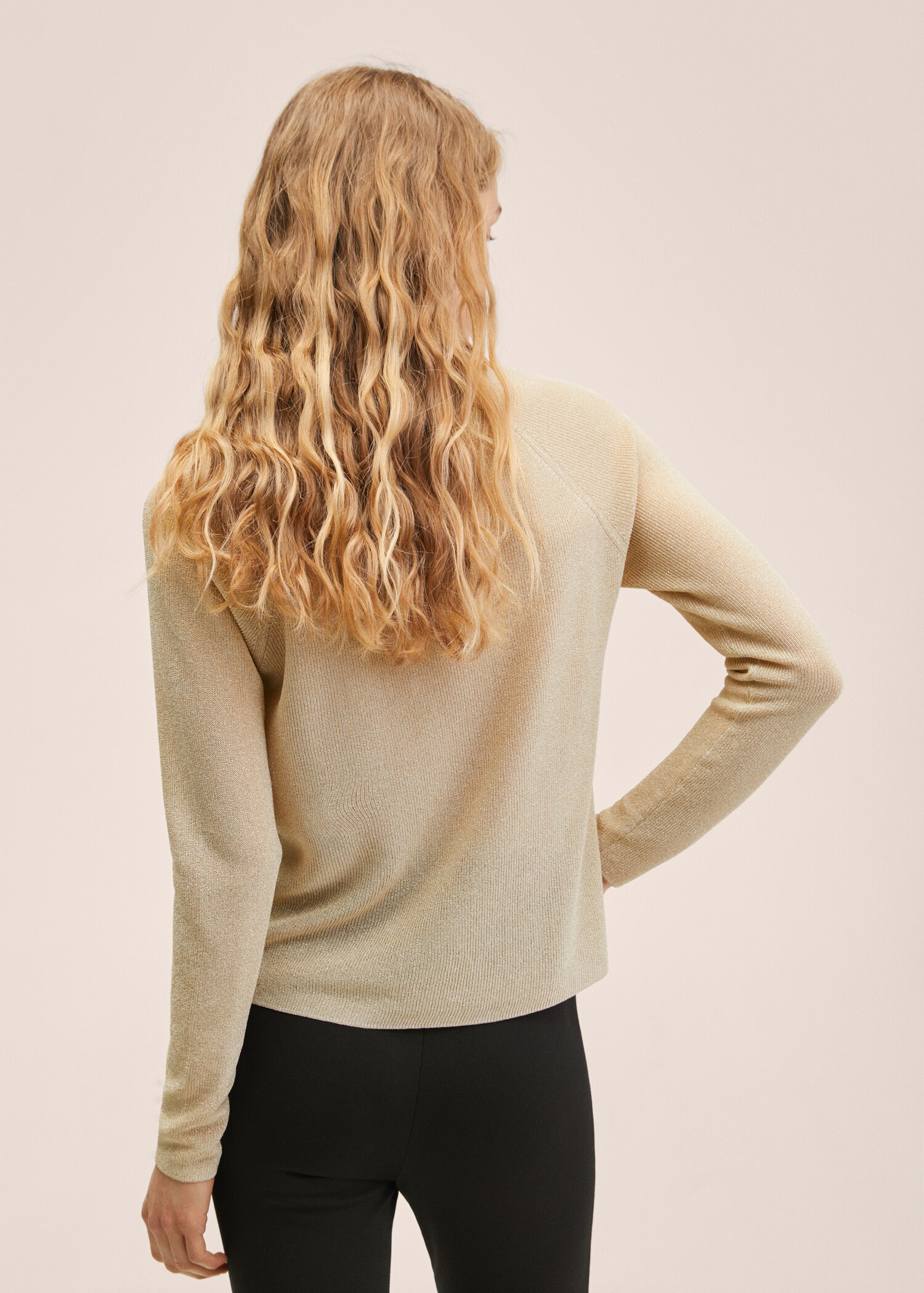 Strickpullover aus Lurexgewebe - Rückseite des Artikels