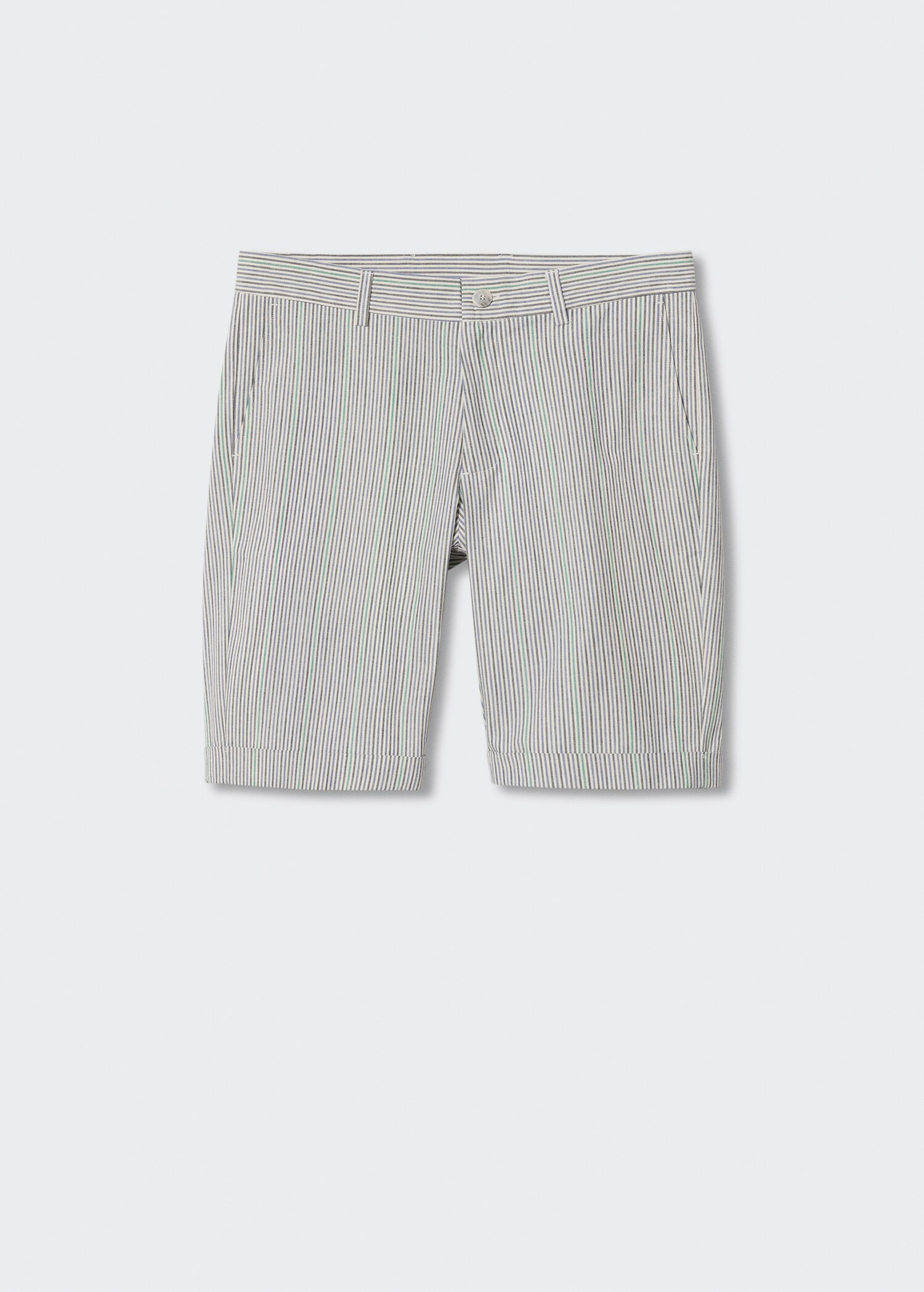 Gestreifte Baumwoll-Bermudas - Artikel ohne Model