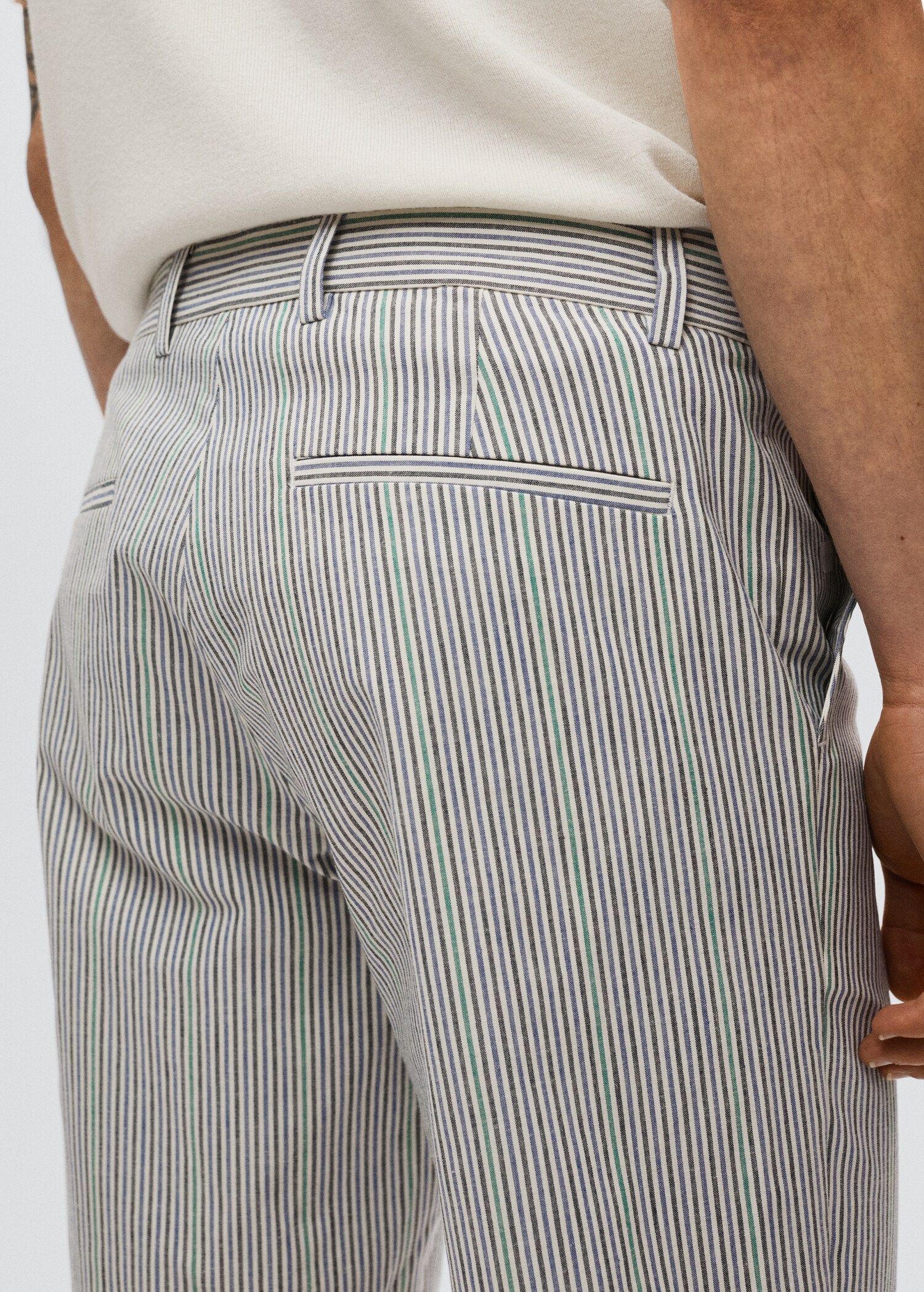 Gestreifte Baumwoll-Bermudas - Detail des Artikels 3