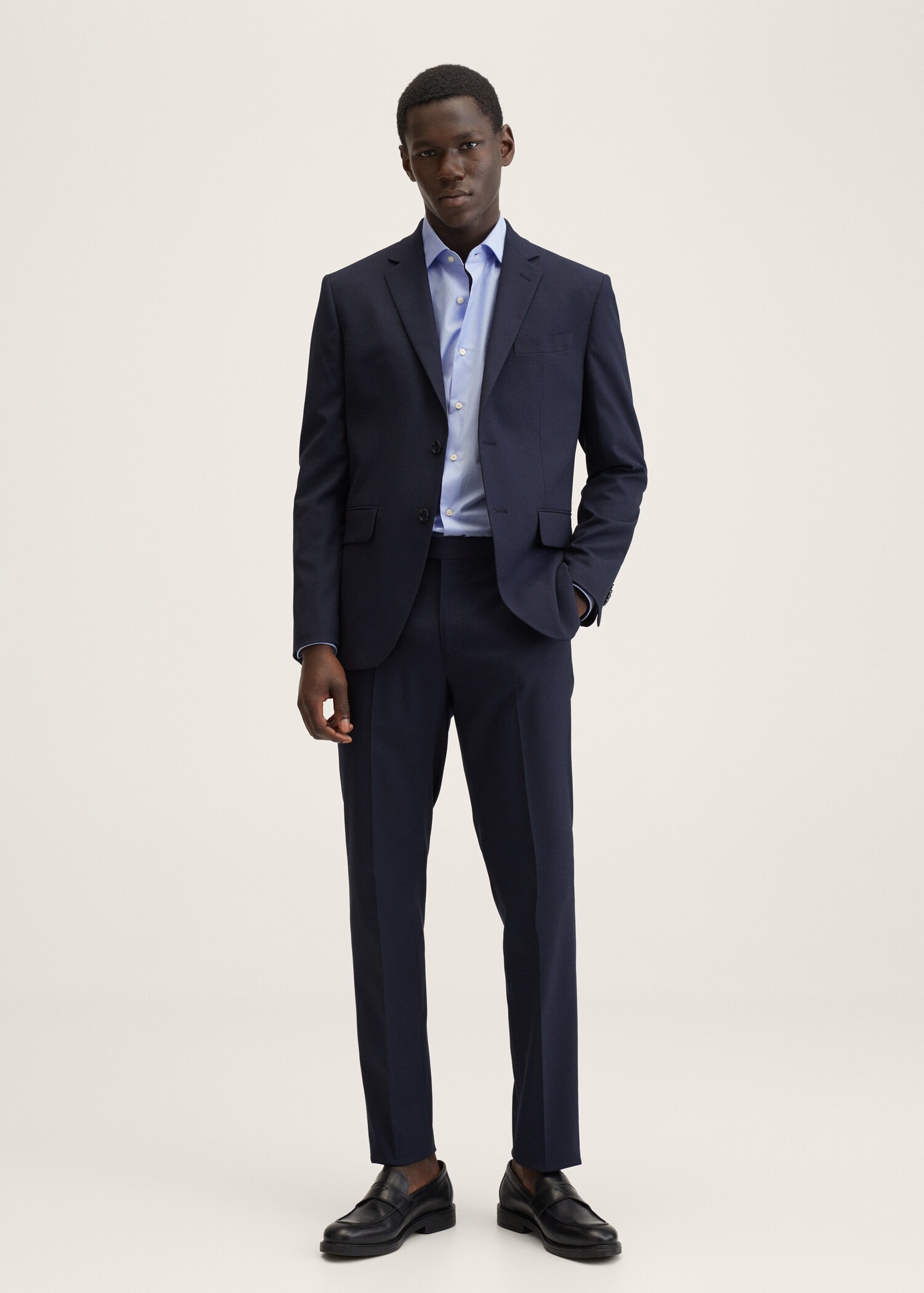 Obleková košile slim fit z bavlny - Celkový náhled