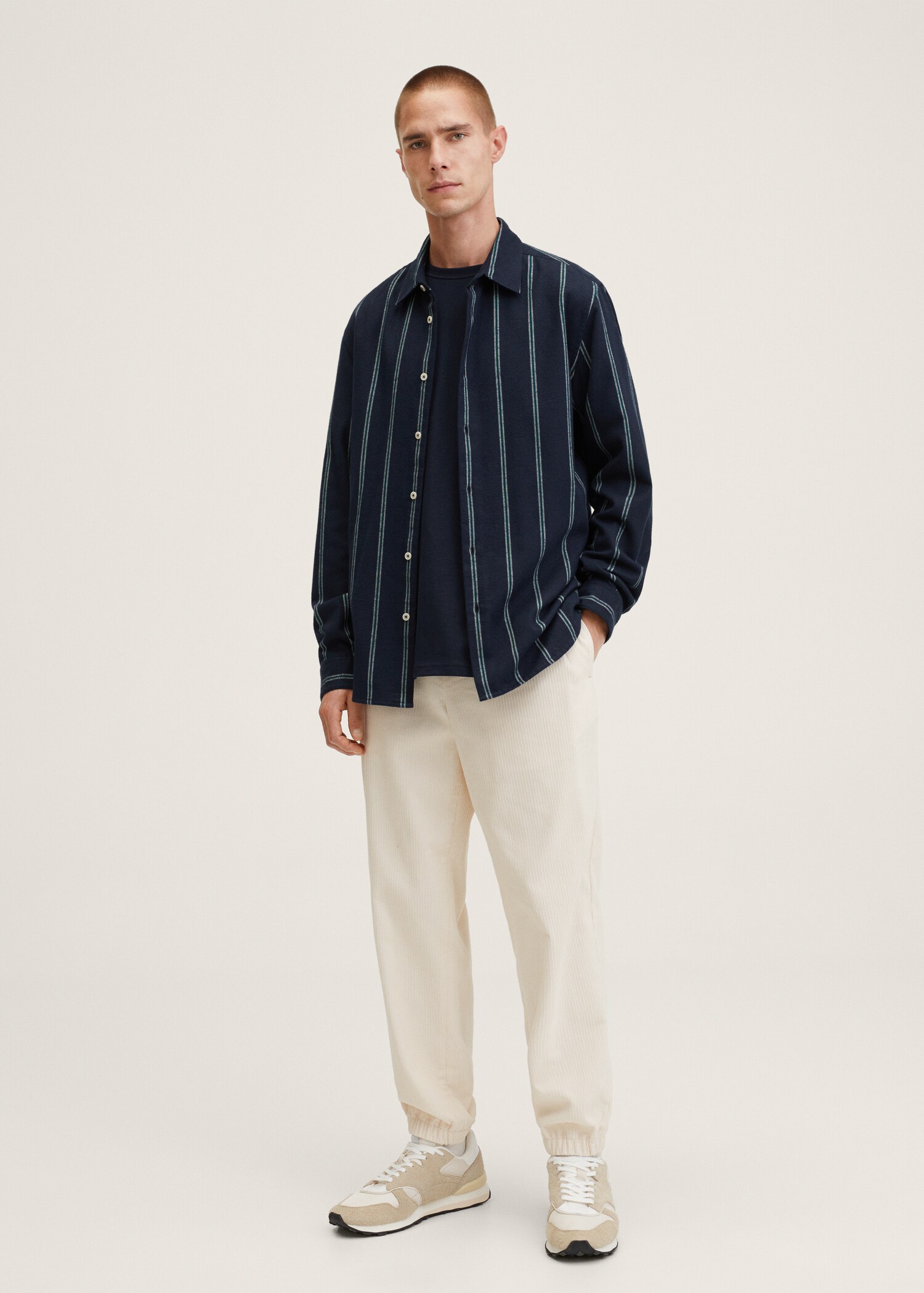Striped flannel shirt - General plane