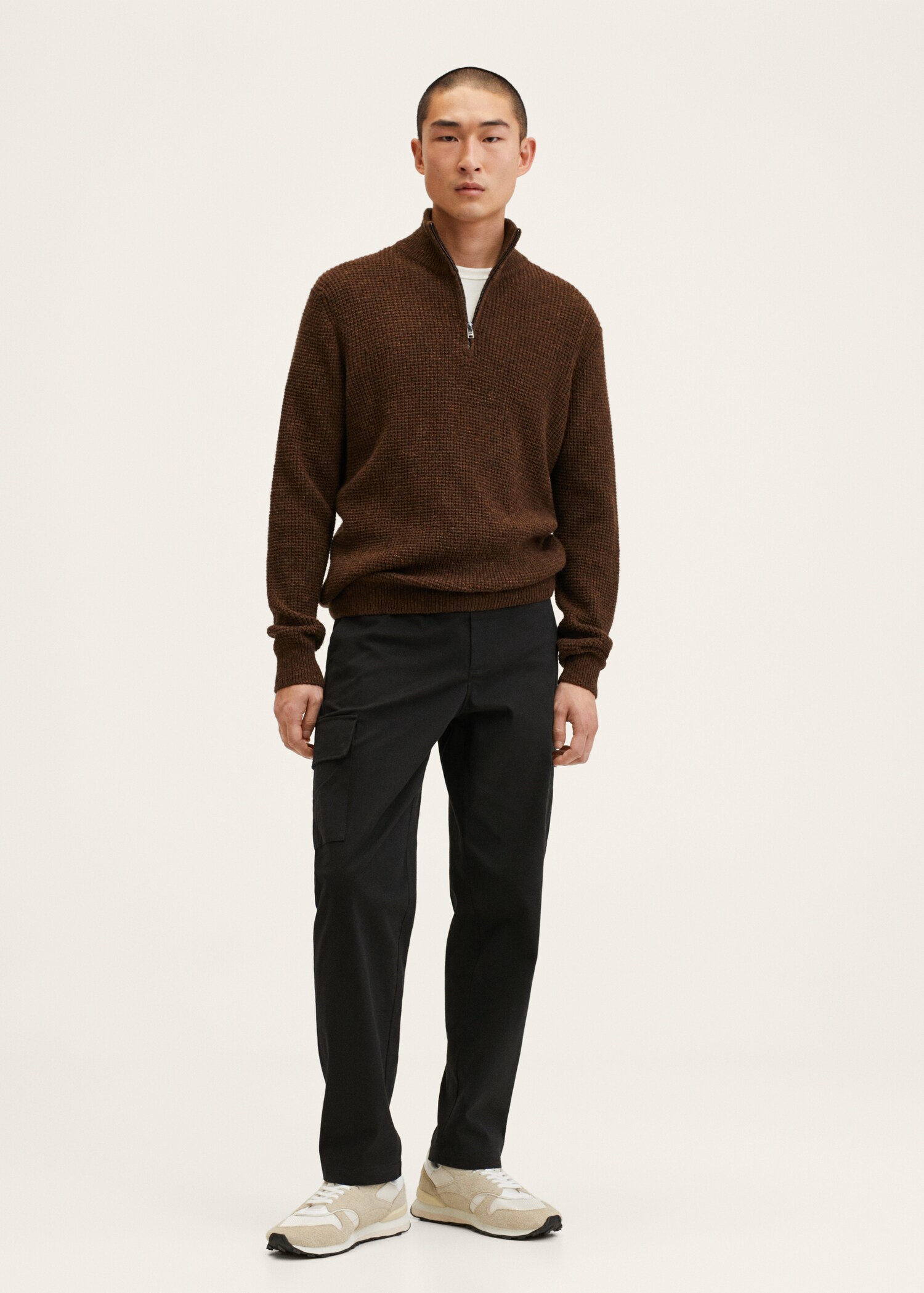 Wool zip neck jumper - General plane