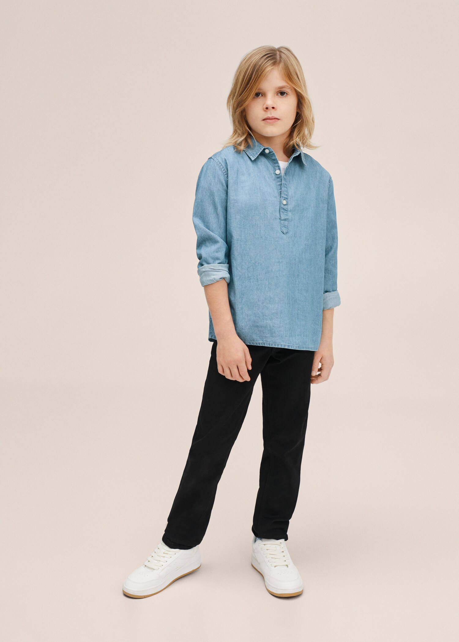 Cotton denim shirt - General plane