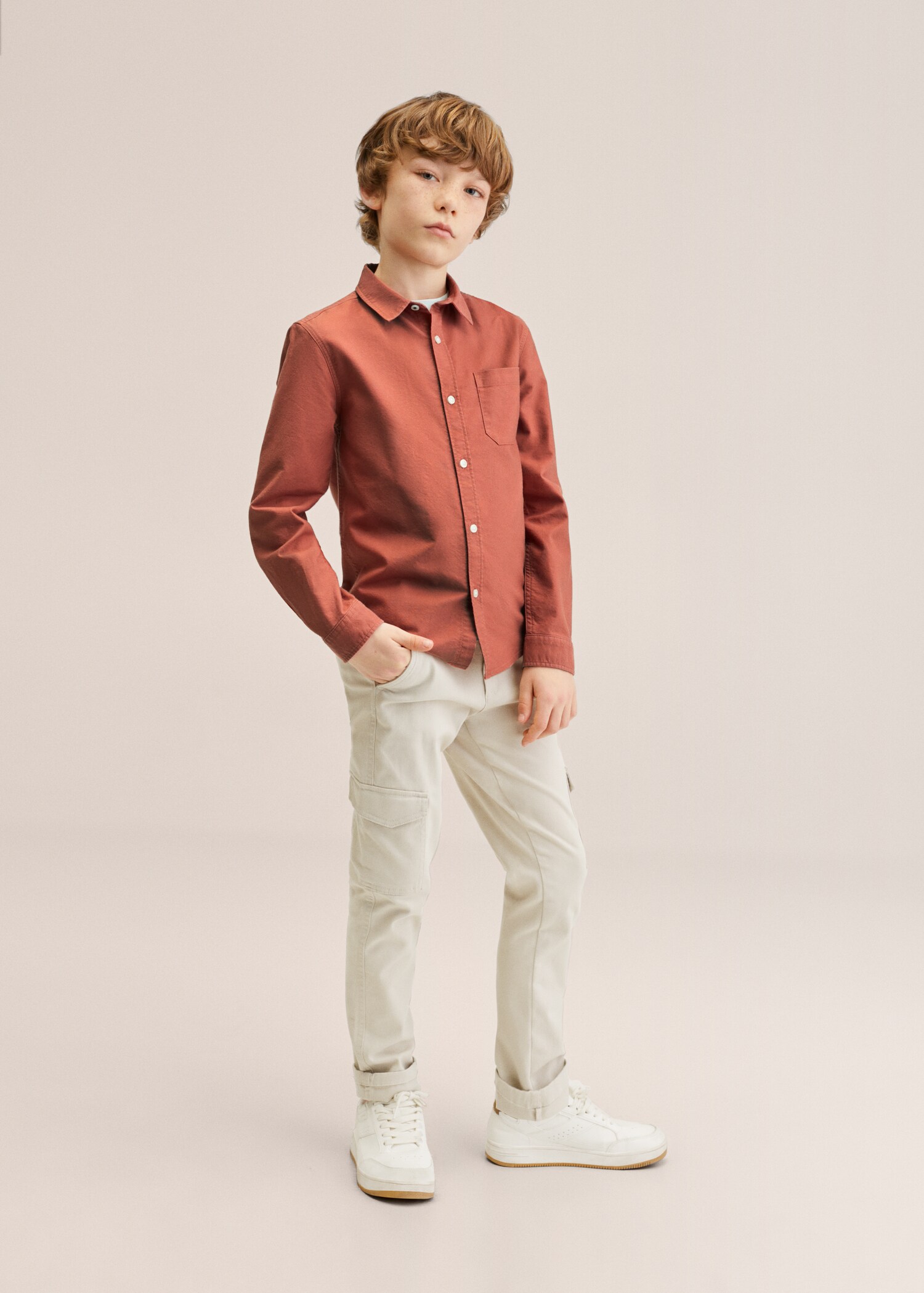 Camisa algodón bolsillo - Plano general