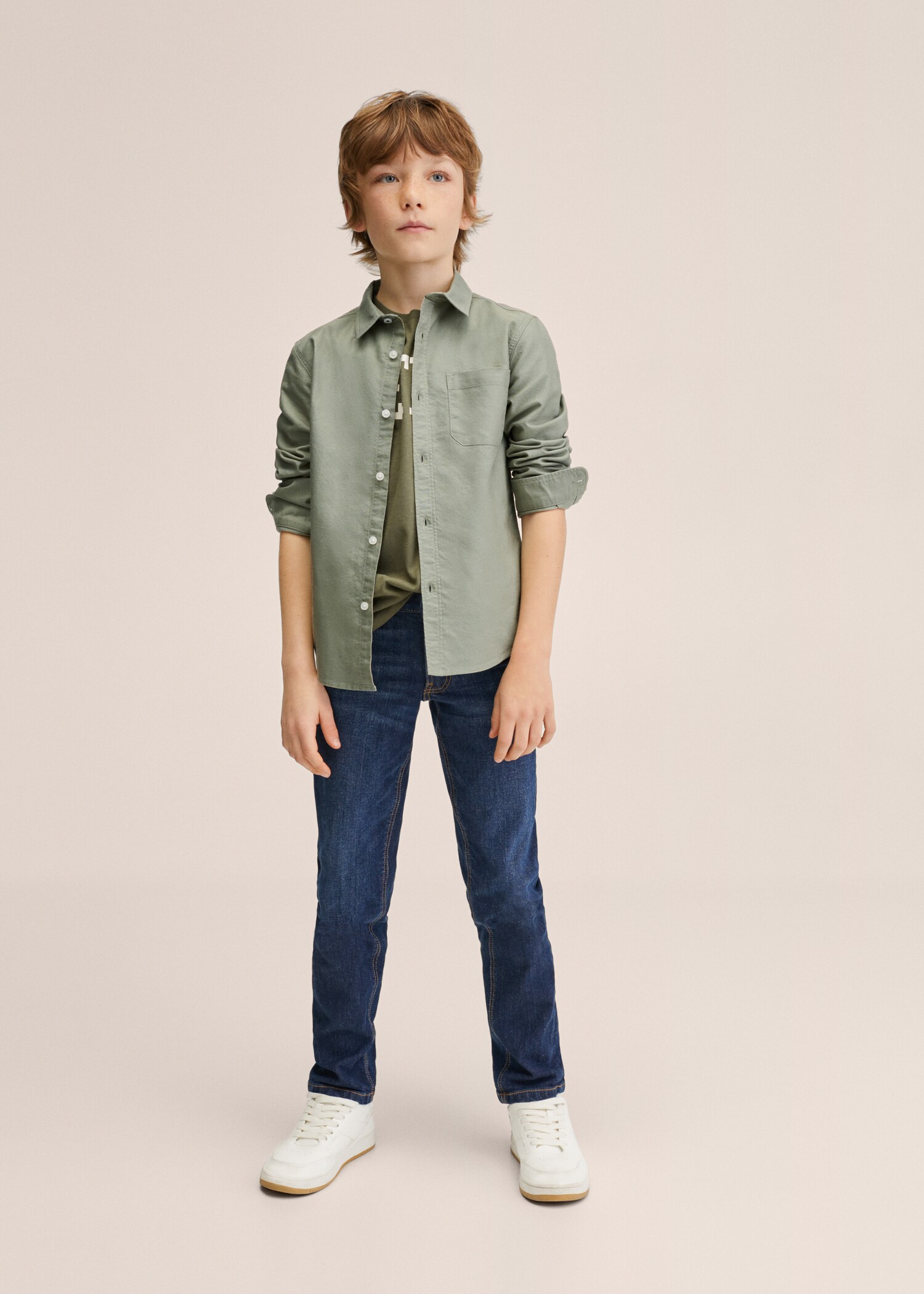 Camisa algodón bolsillo - Plano general