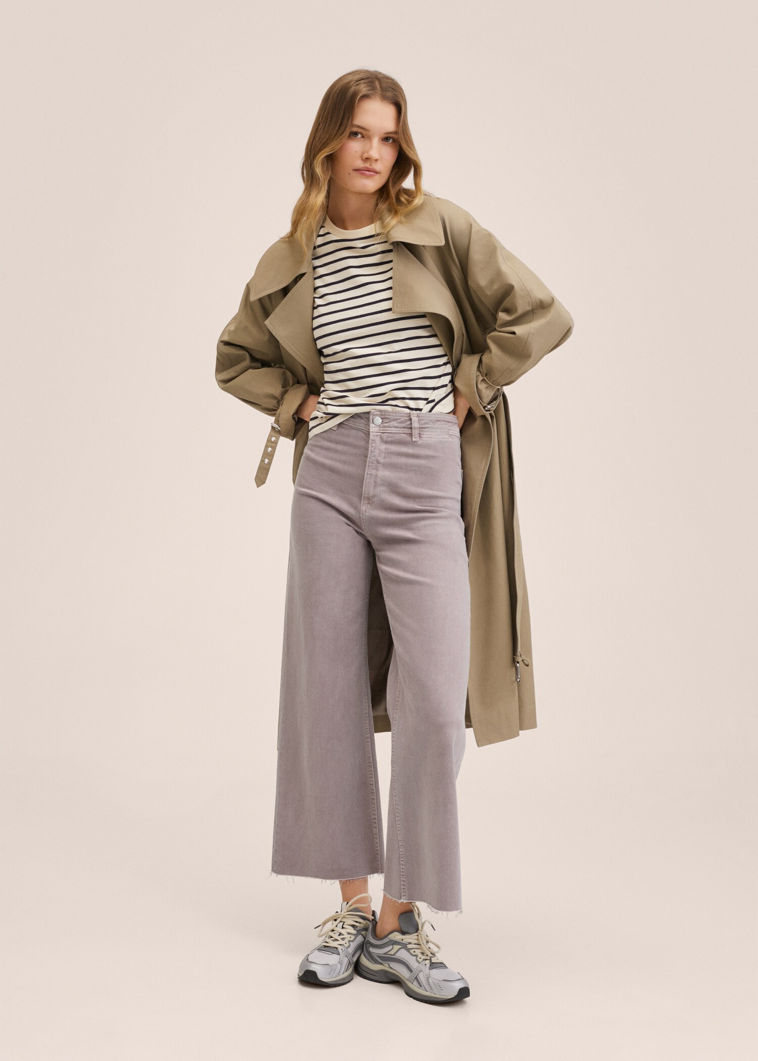 High-waist culotte jeans - General plane