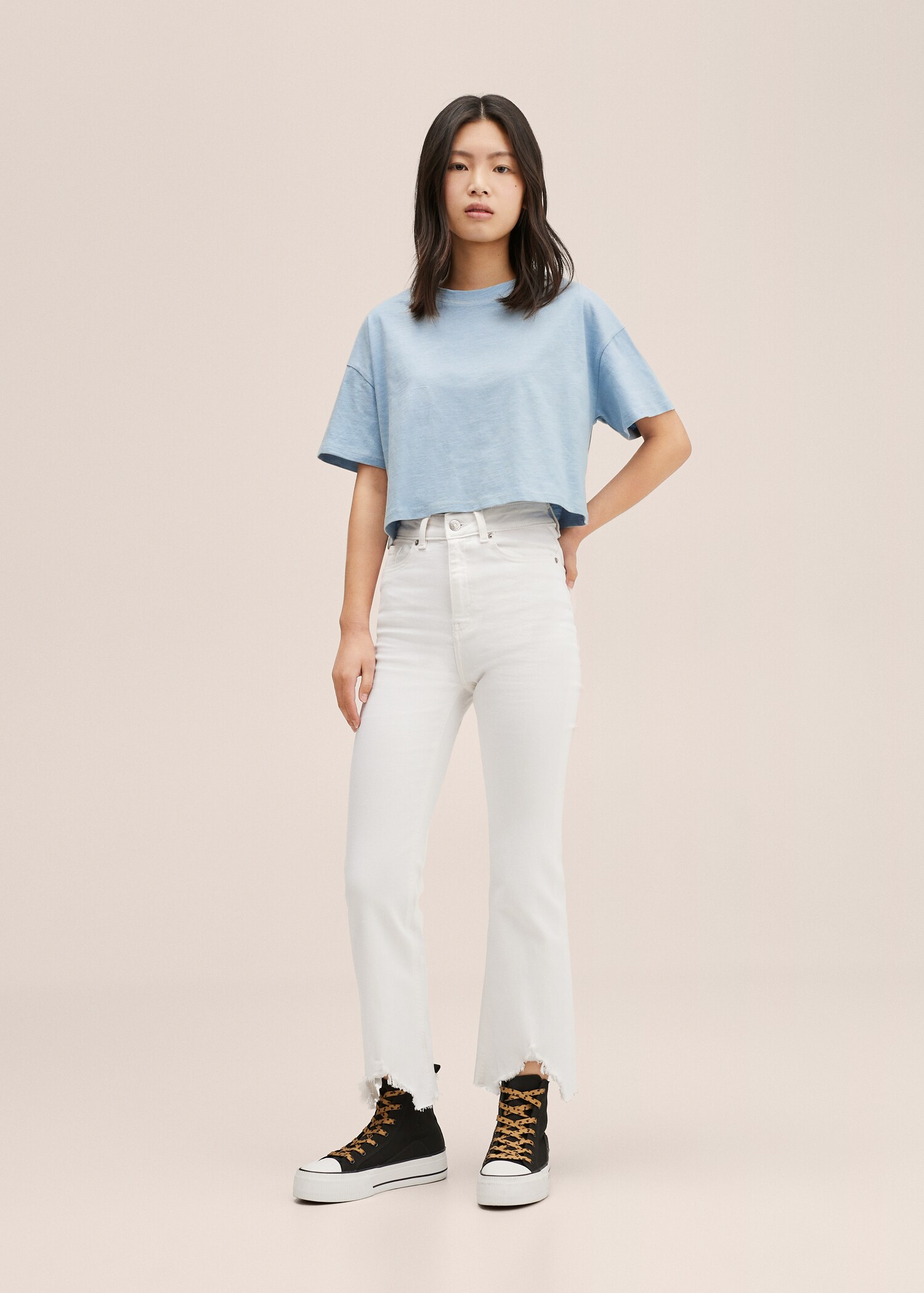 Cropped cotton T-shirt - General plane