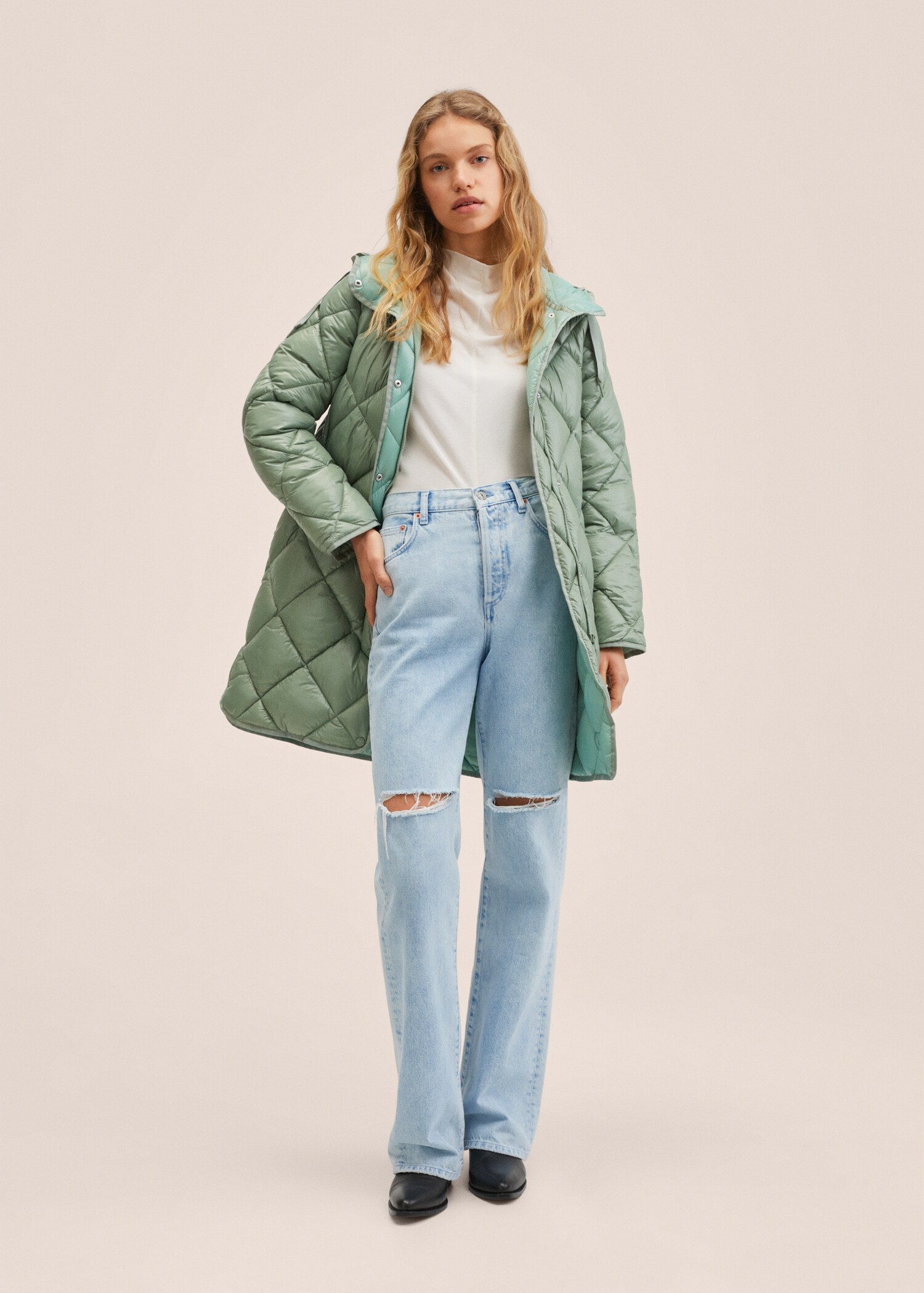 Anorak acolchado impermeable - Plano general