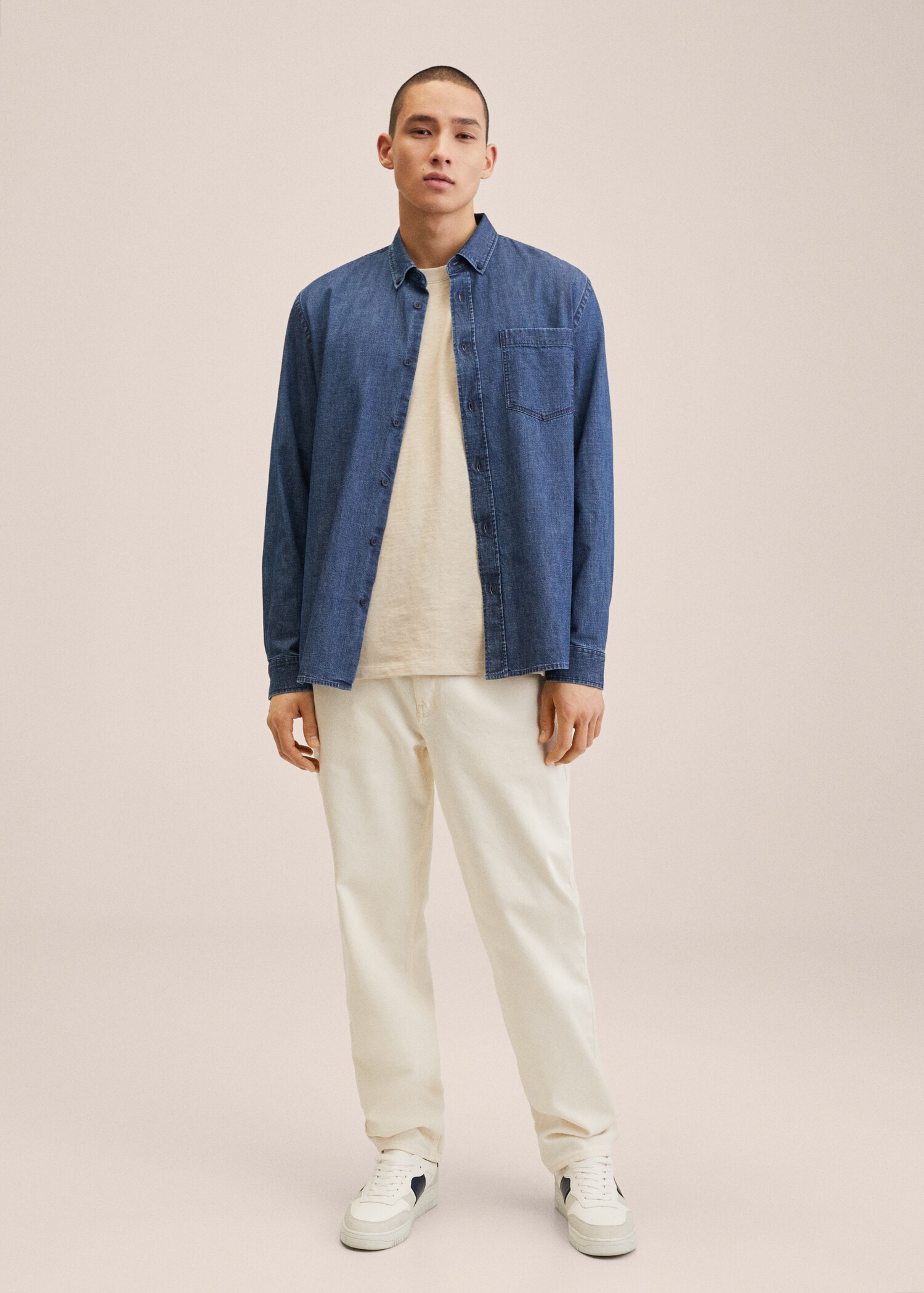 Regular-fit denim shirt - General plane