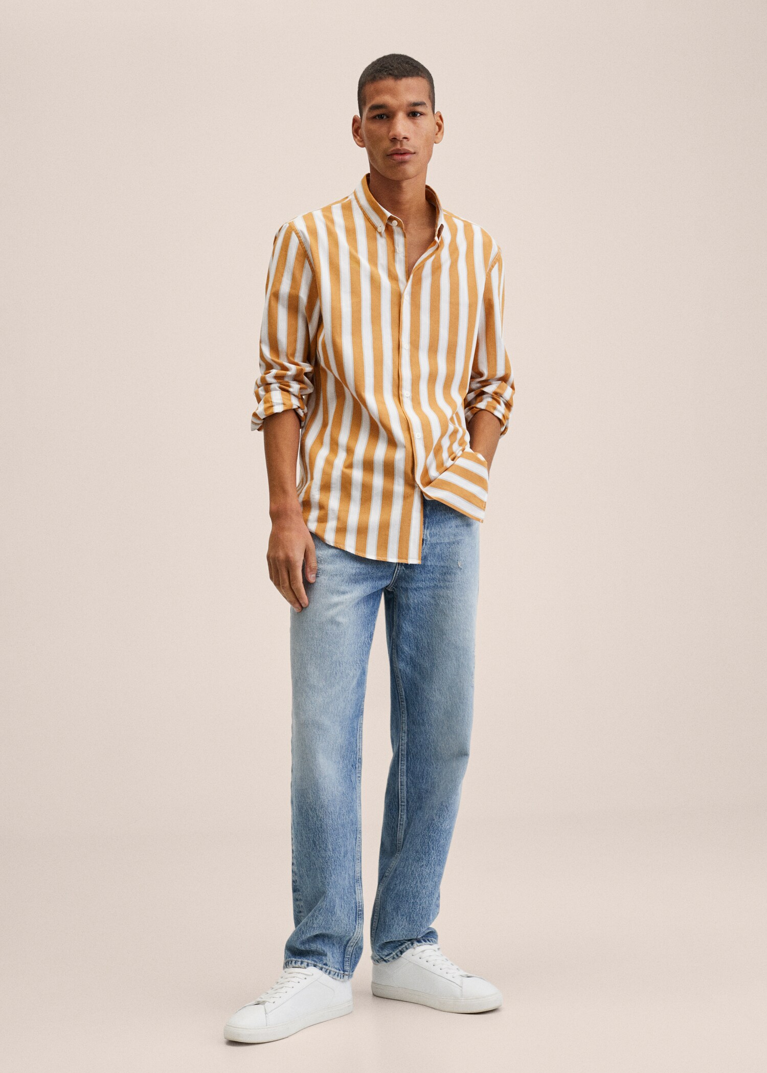 Striped slim-fit shirt - General plane