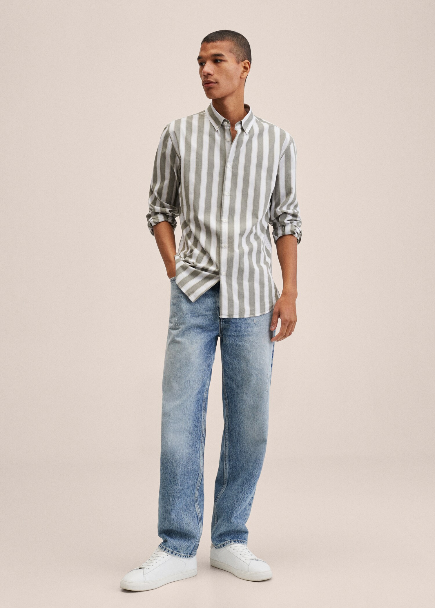 Striped slim-fit shirt - General plane