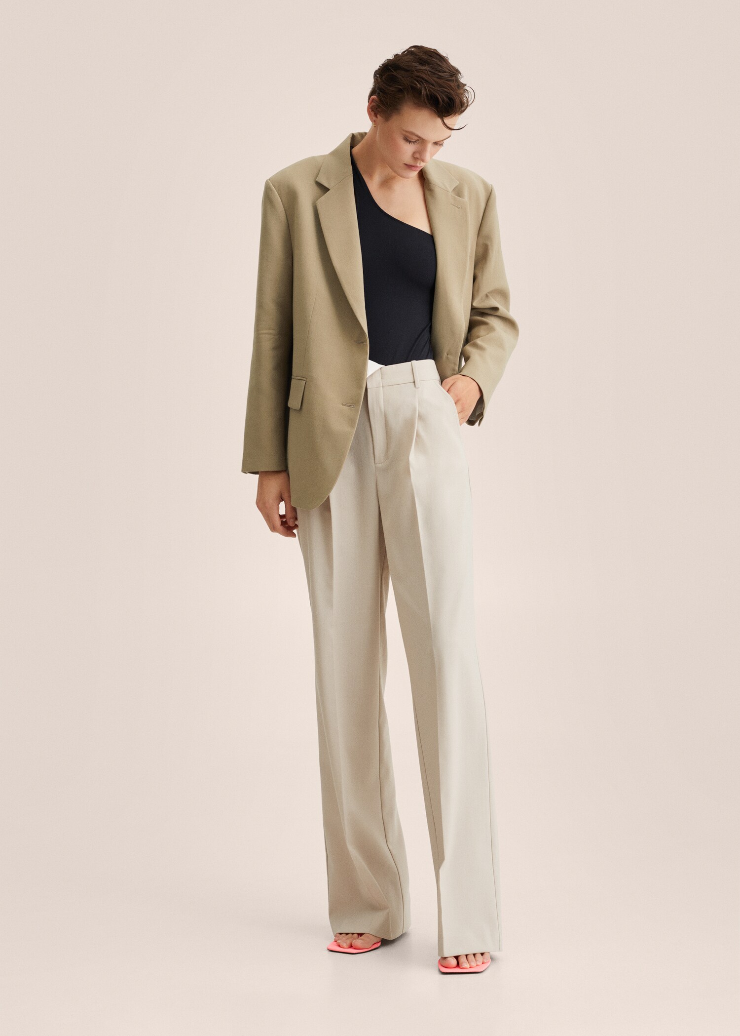 Oversized structured jacket - General plane