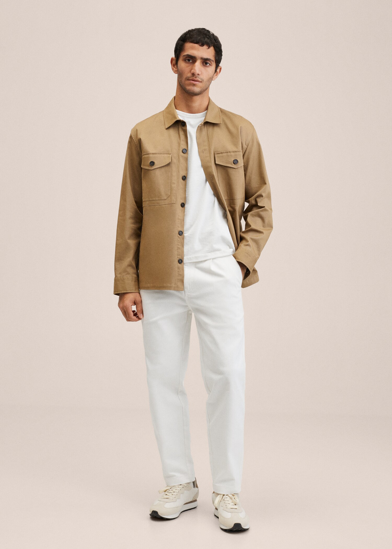 Slim-fit pleated jeans  - General plane