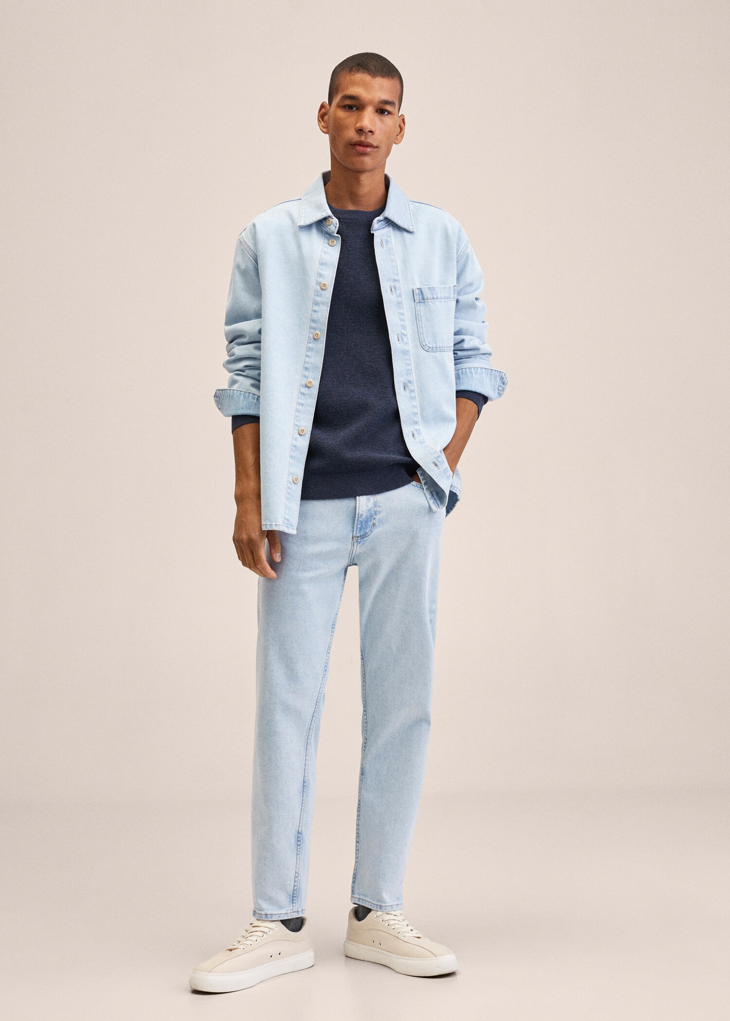 Ben tapered cropped jeans - General plane