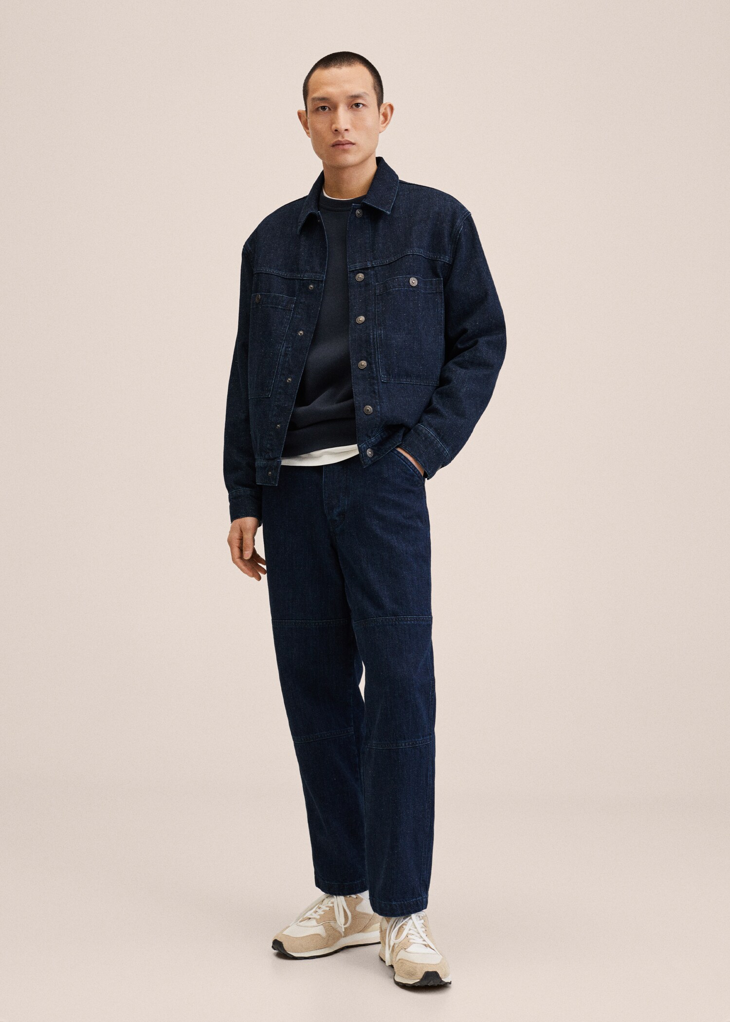 Tapered loose-fit cropped jeans  - General plane