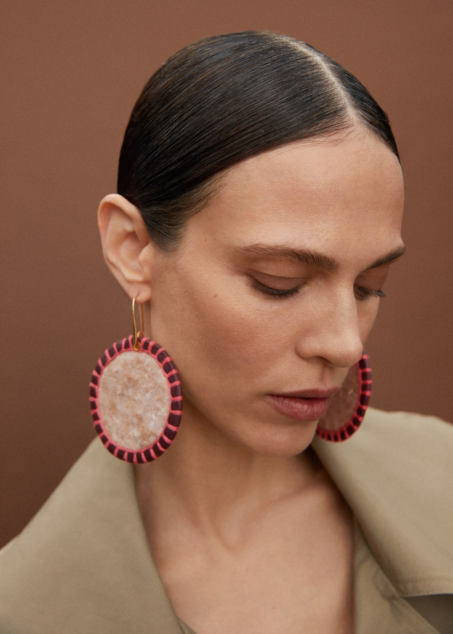 Pendientes colgantes piel - Plano general