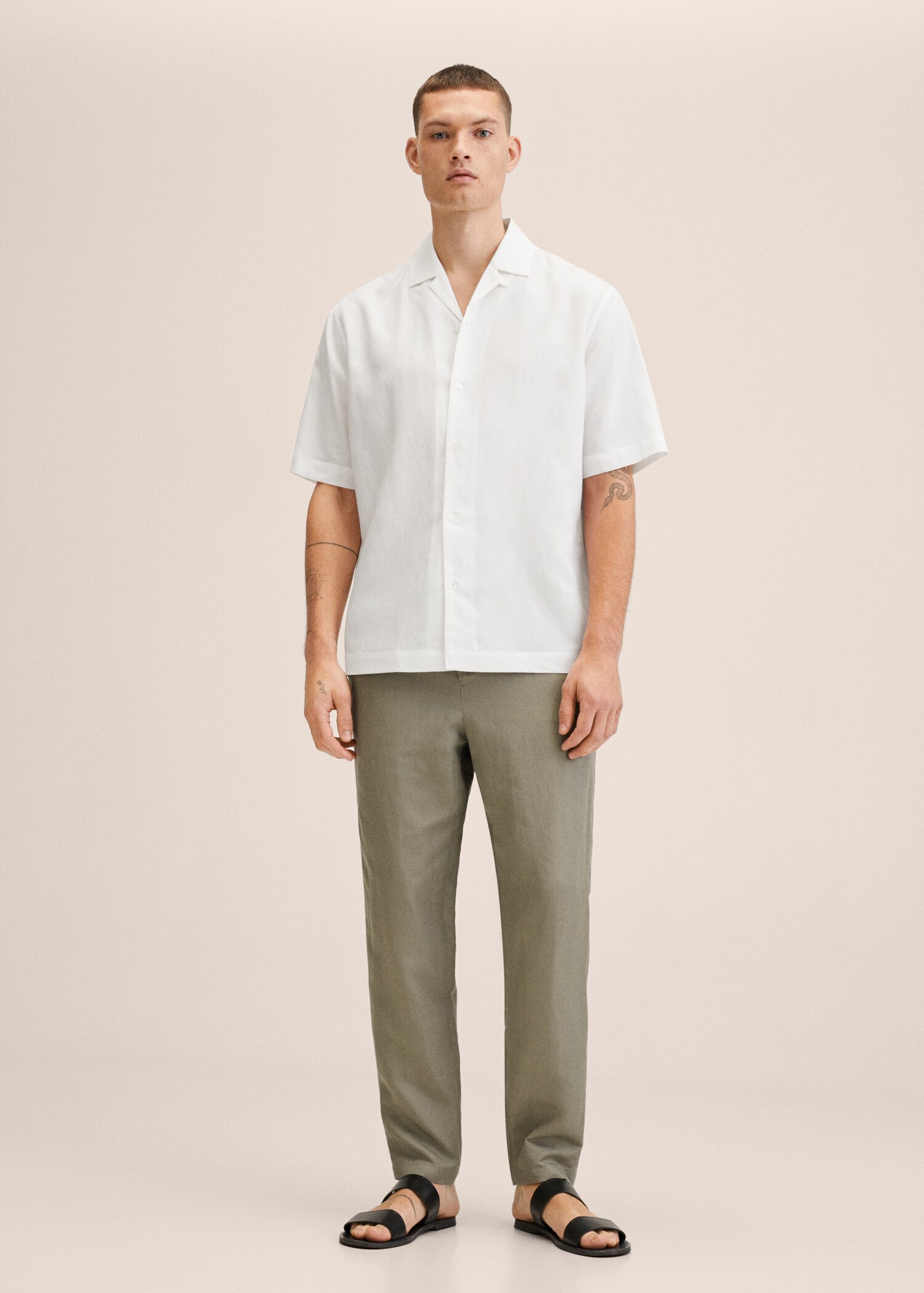 Camisa lyocell lino bowling - Plano general