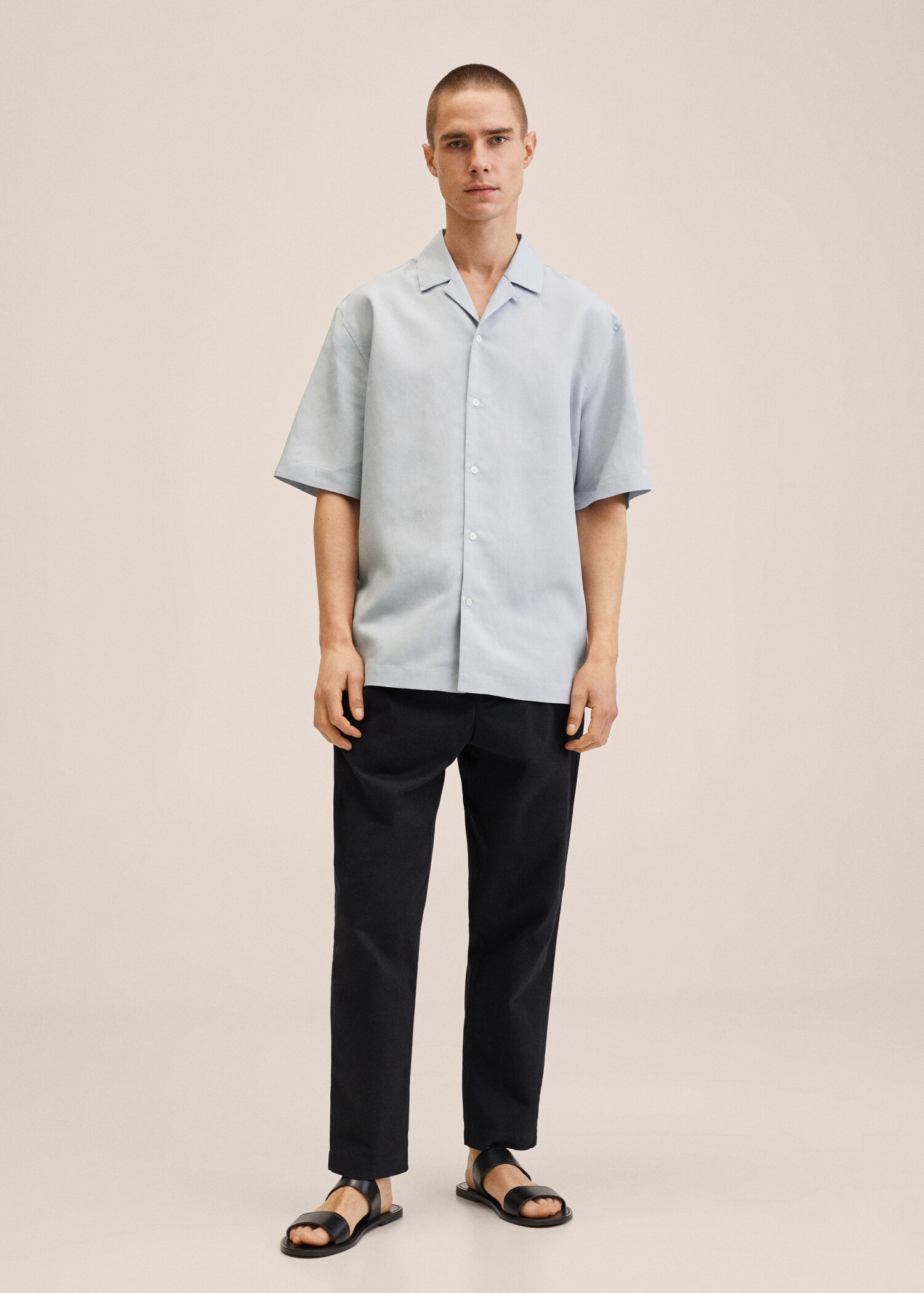 Camisa lyocell lino bowling - Plano general