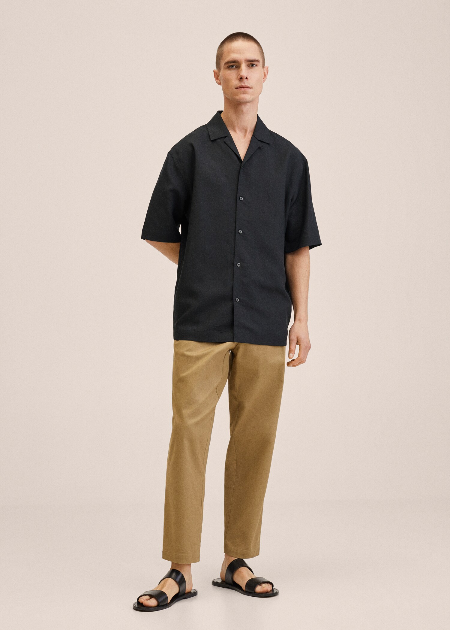 Camisa lyocell lino bowling - Plano general