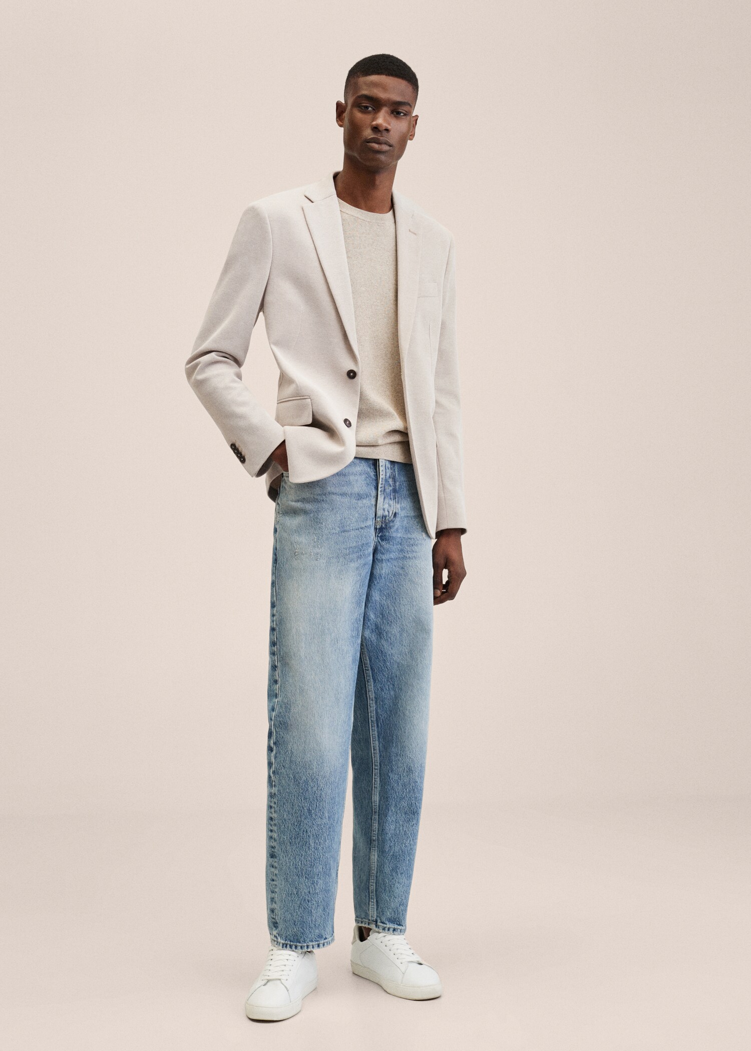 Americana slim fit microestructura - Plano general