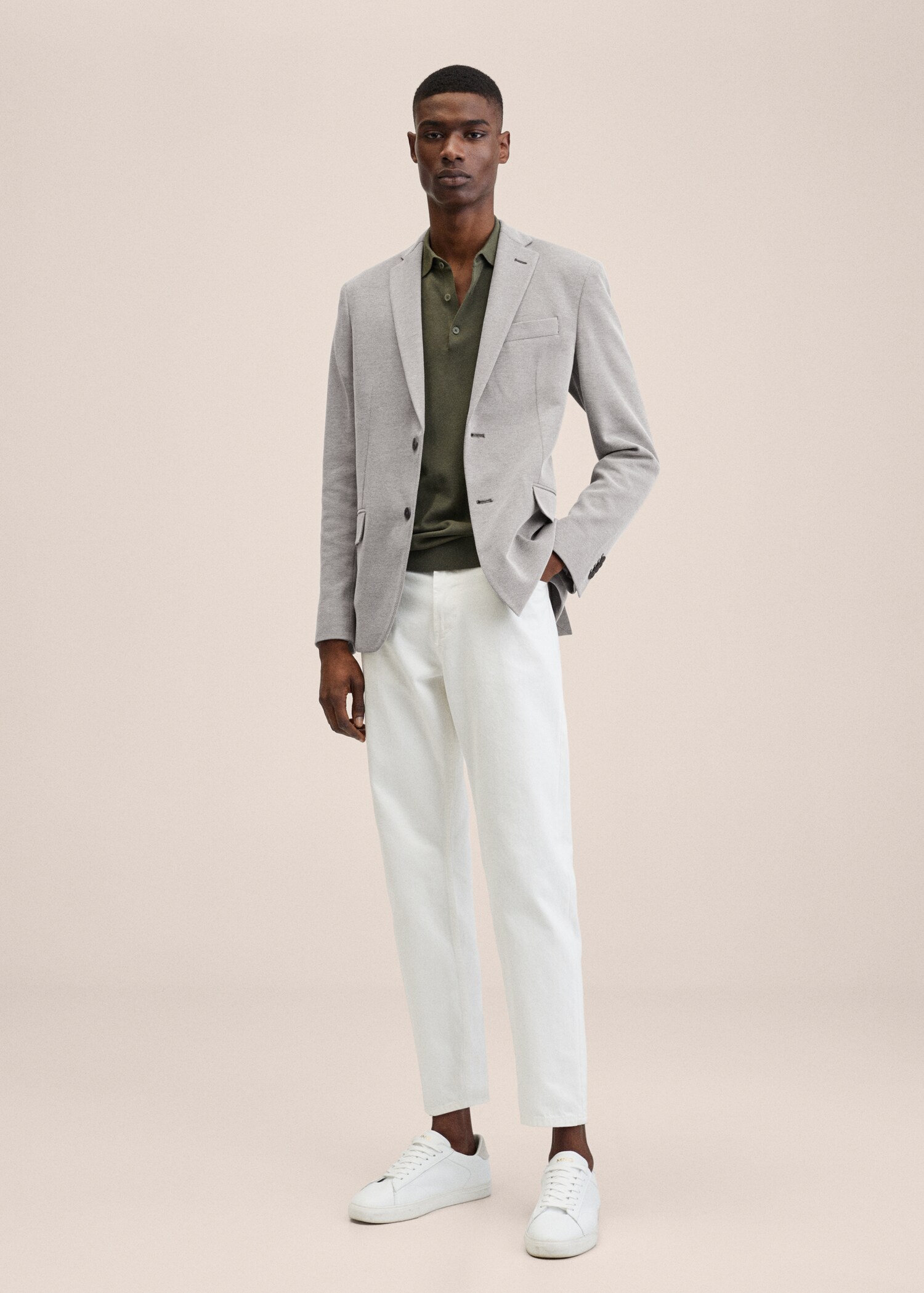 Americana slim fit microestructura - Plano general