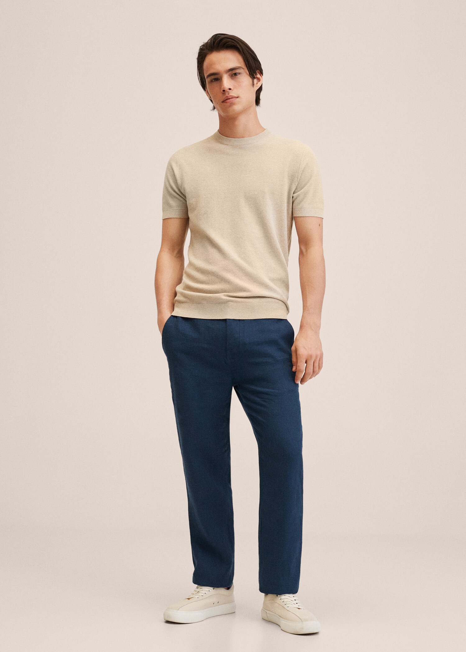 Pantalon lin slim fit - Plan général