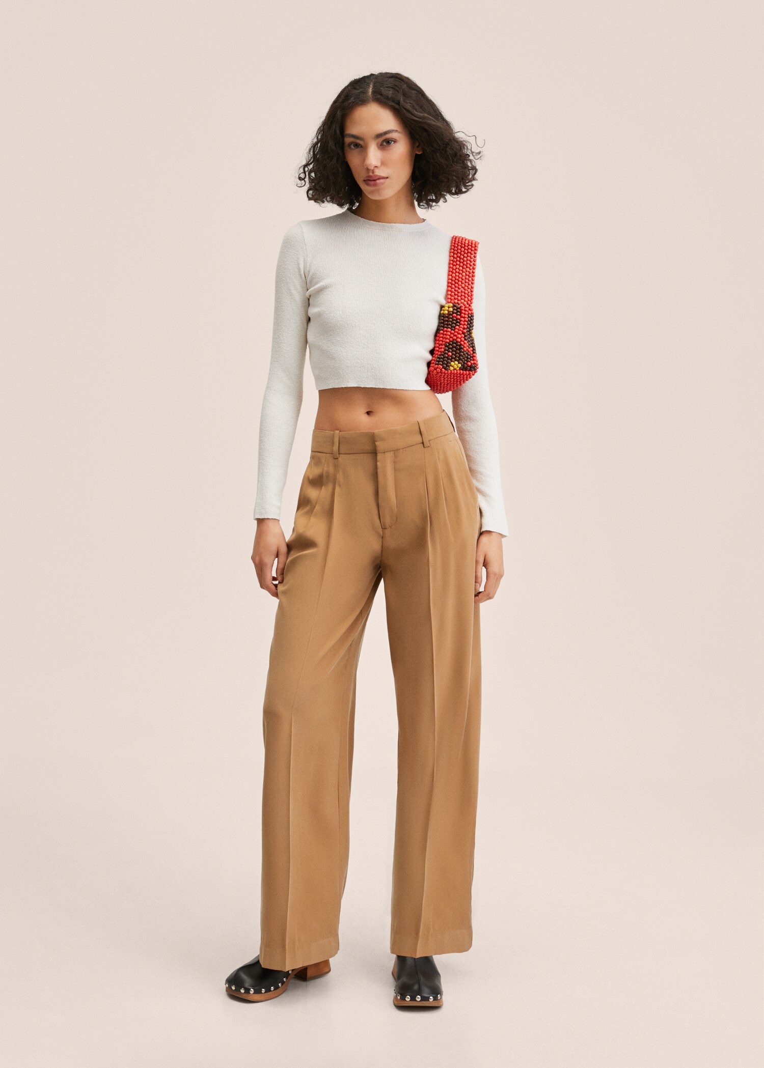 Wideleg pleated trousers - General plane